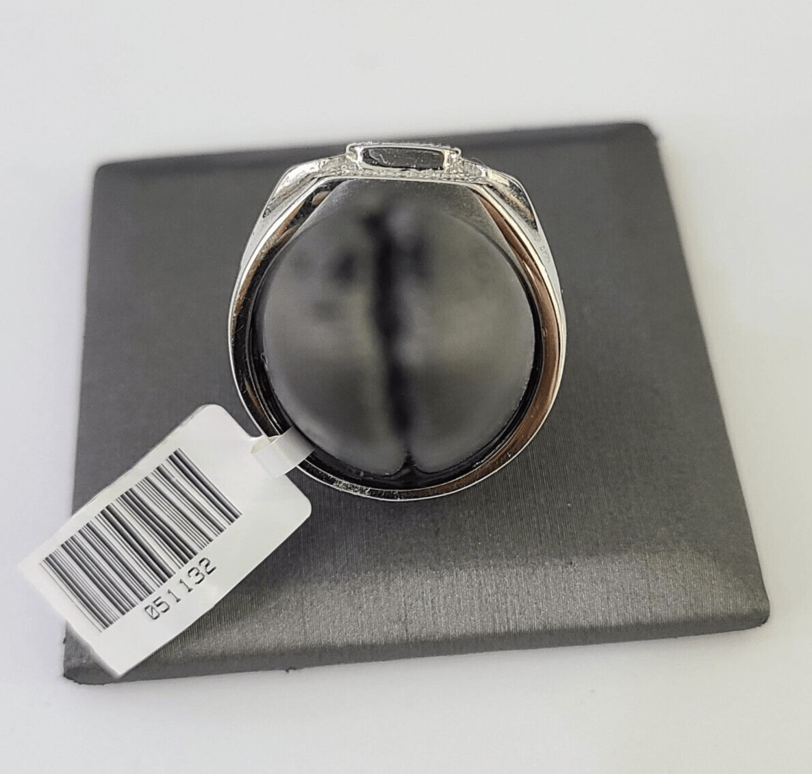 Real 10k White Diamond Ring White Gold Size 10 Mens Ring Genuine - GoldenlinQ