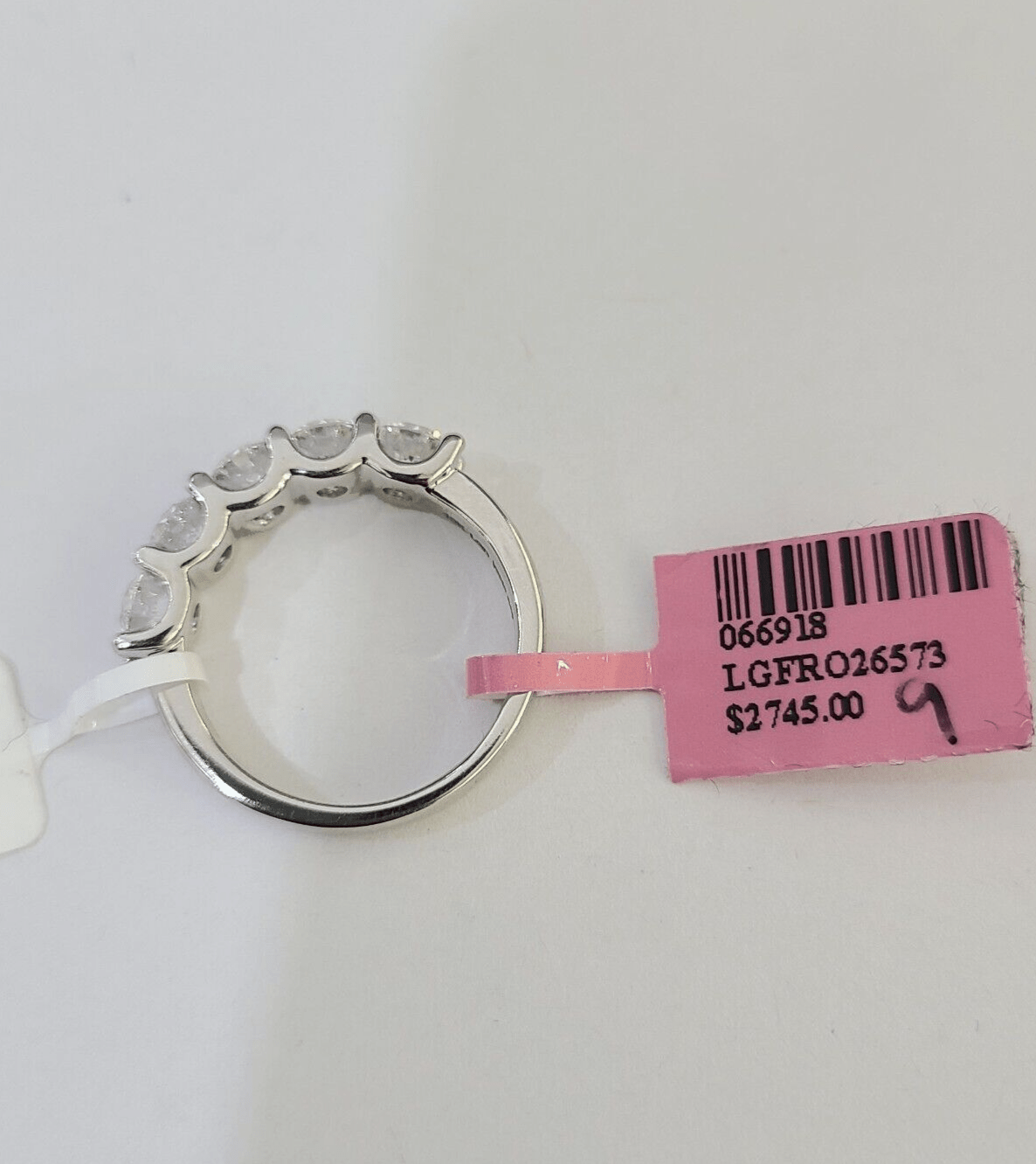 Real 10k White Gold Diamond Ladies Ring Lab Created Women Engagement Wedding - GoldenlinQ