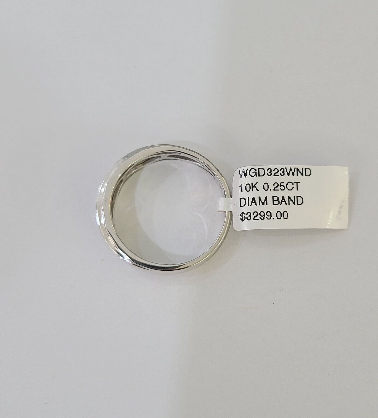 REAL 10k White Gold Diamond Ring Mens Wedding Engagement Ring Genuine - GoldenlinQ