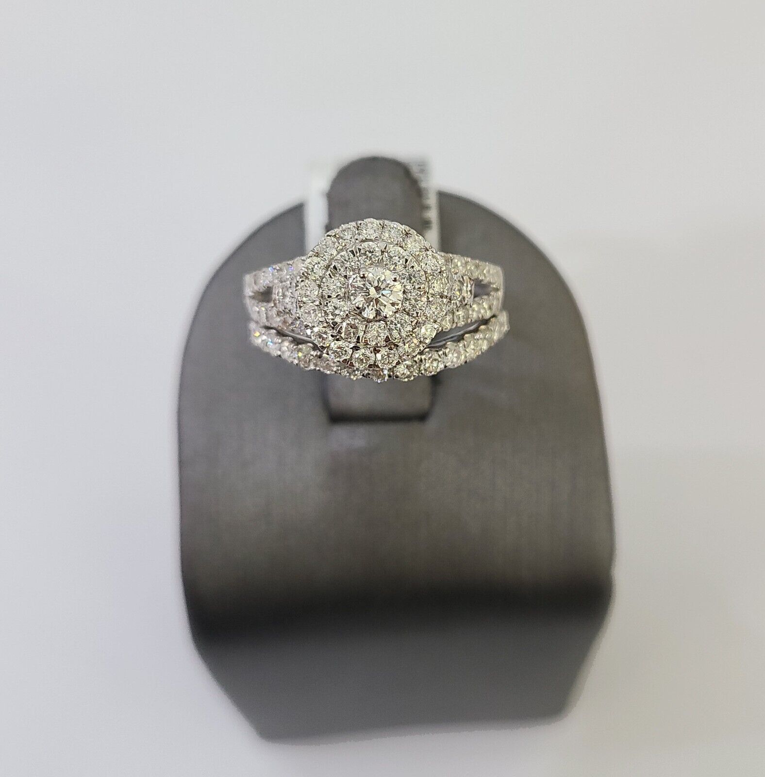 REAL 10k White Gold Diamond Ring Wedding Engagement Ring Genuine - GoldenlinQ