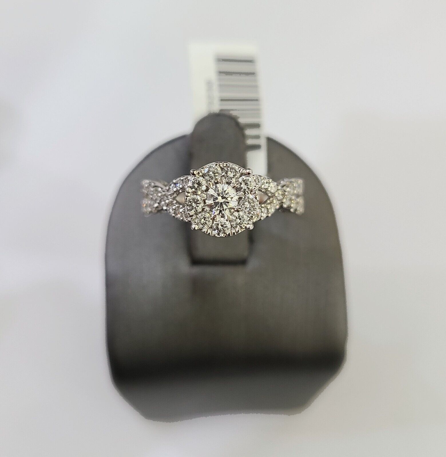 REAL 10k White Gold Diamond Ring Wedding Engagement Ring Genuine - GoldenlinQ