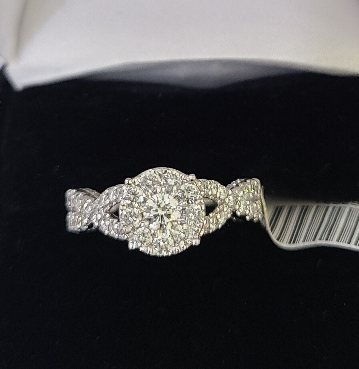 REAL 10k White Gold Diamond Ring Wedding Engagement Ring Genuine - GoldenlinQ