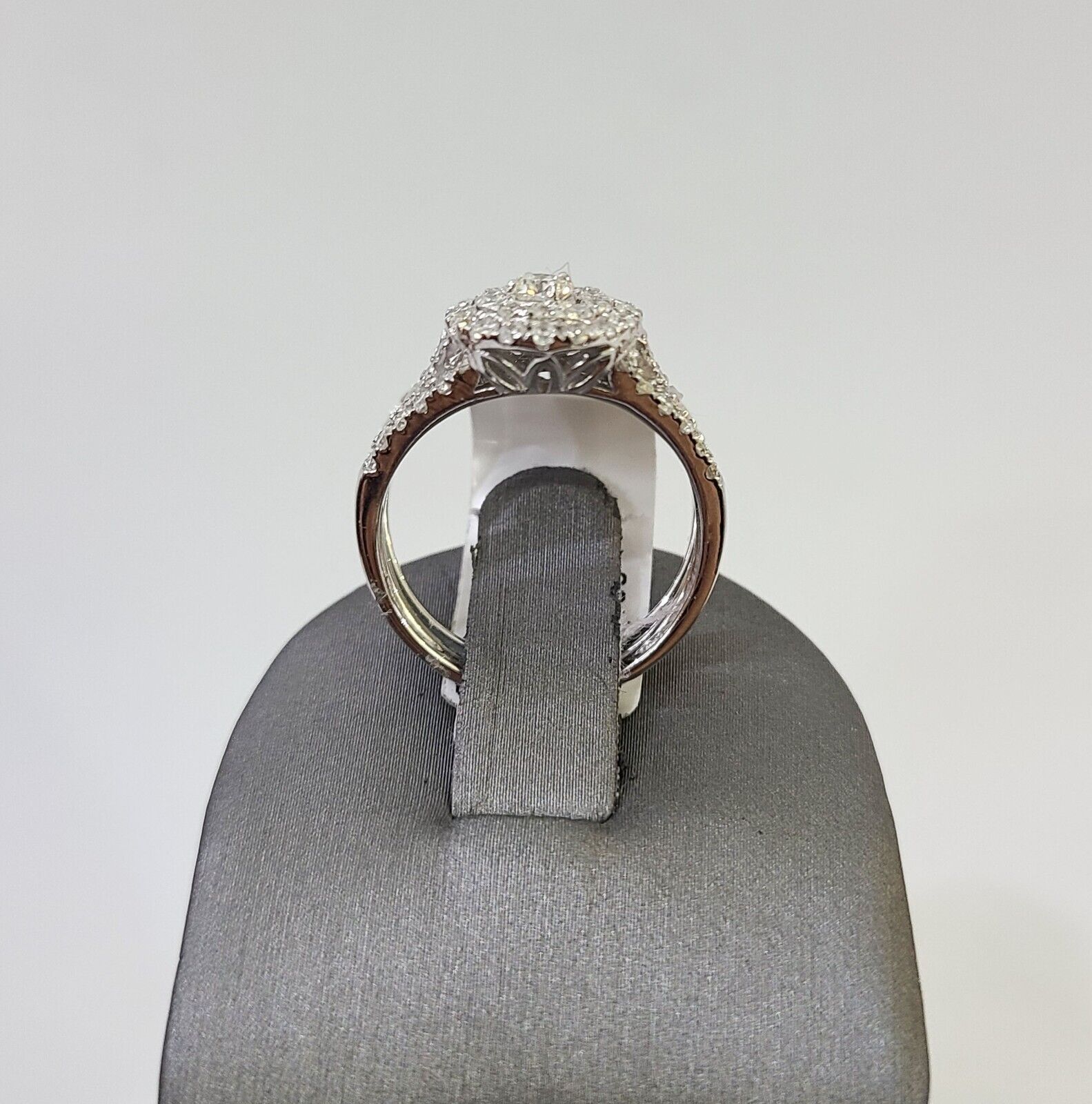 REAL 10k White Gold Diamond Ring Wedding Engagement Ring Genuine - GoldenlinQ