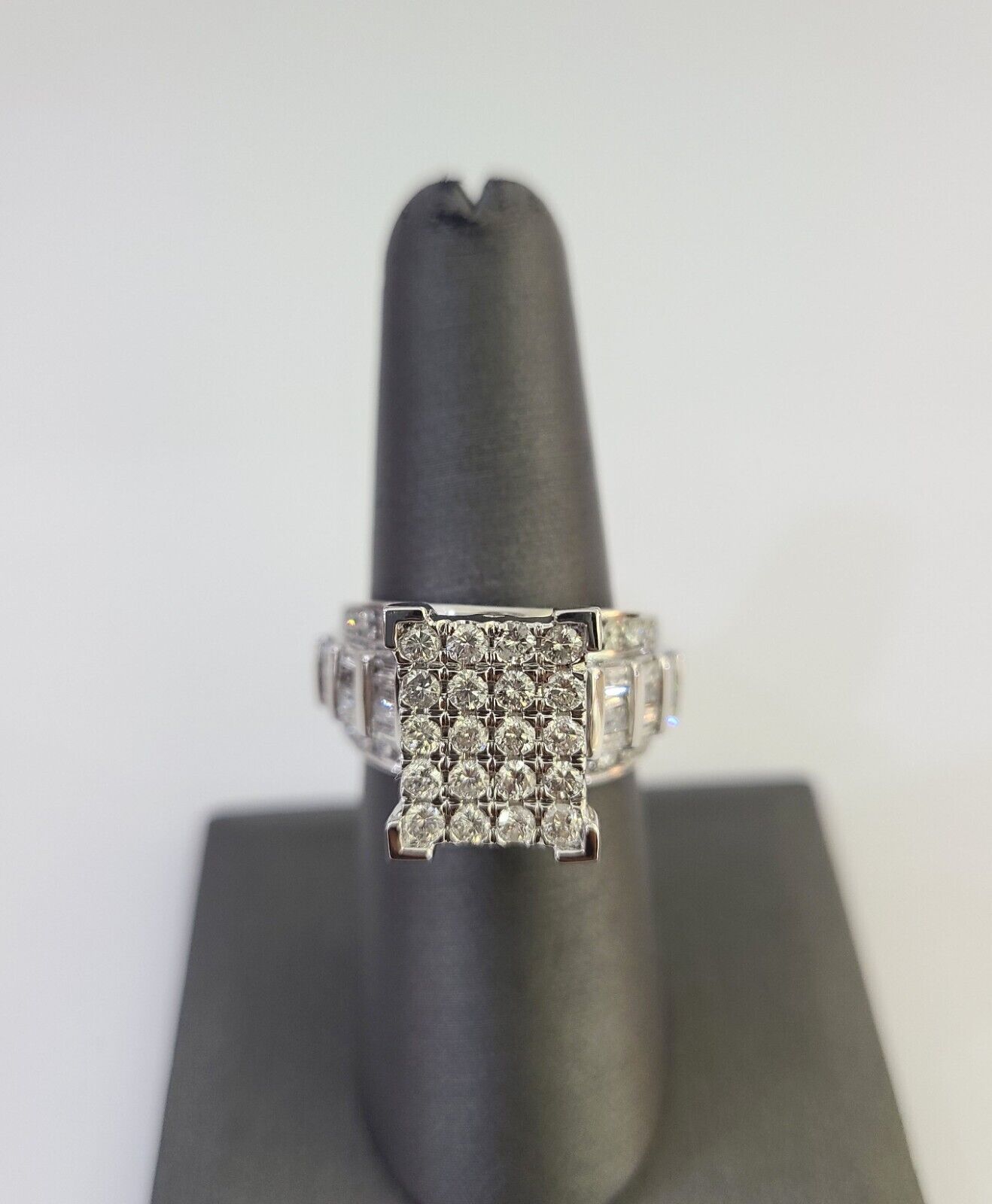 REAL 10k White Gold Diamond Ring Wedding Engagement Ring Genuine Bridal - GoldenlinQ