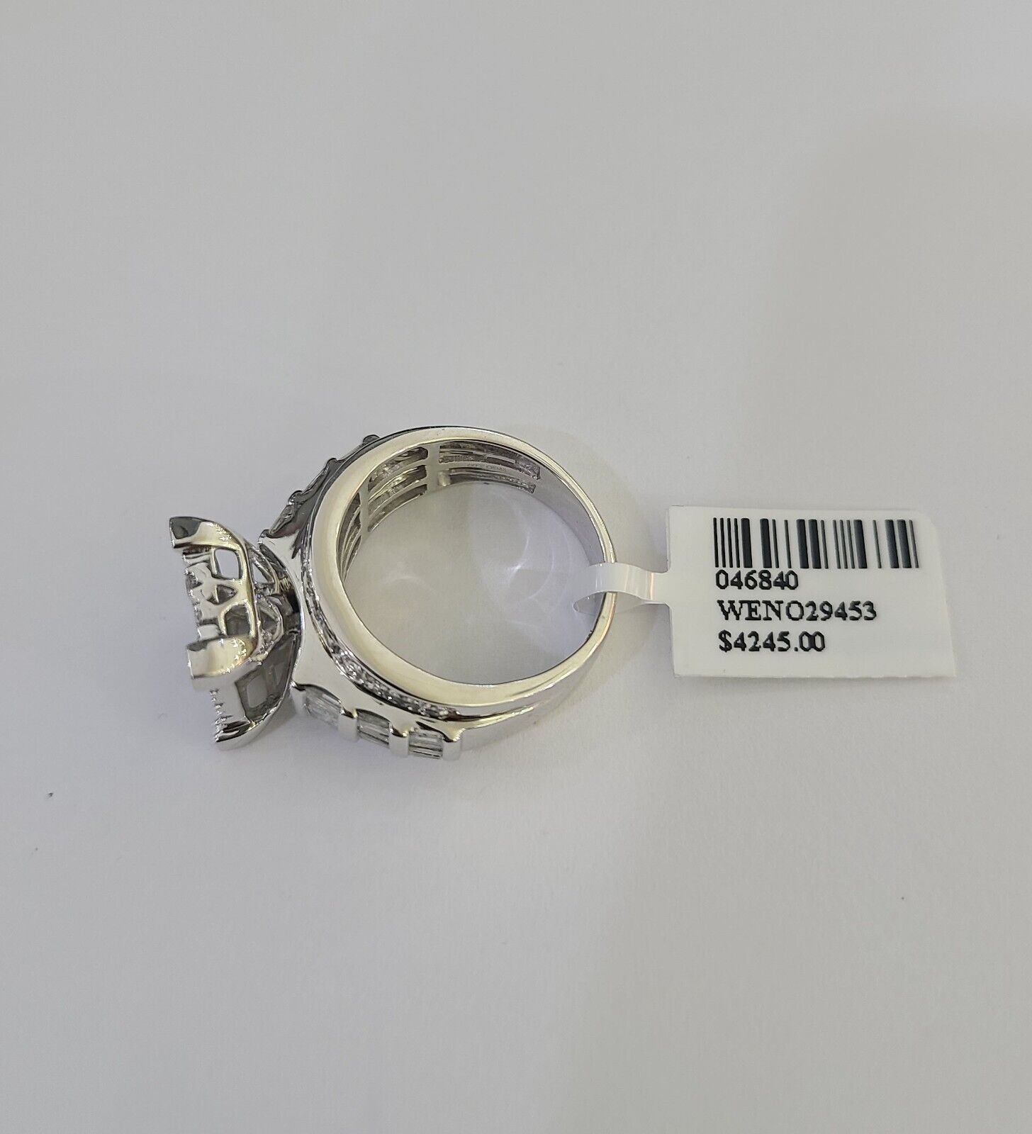 REAL 10k White Gold Diamond Ring Wedding Engagement Ring Genuine Bridal - GoldenlinQ