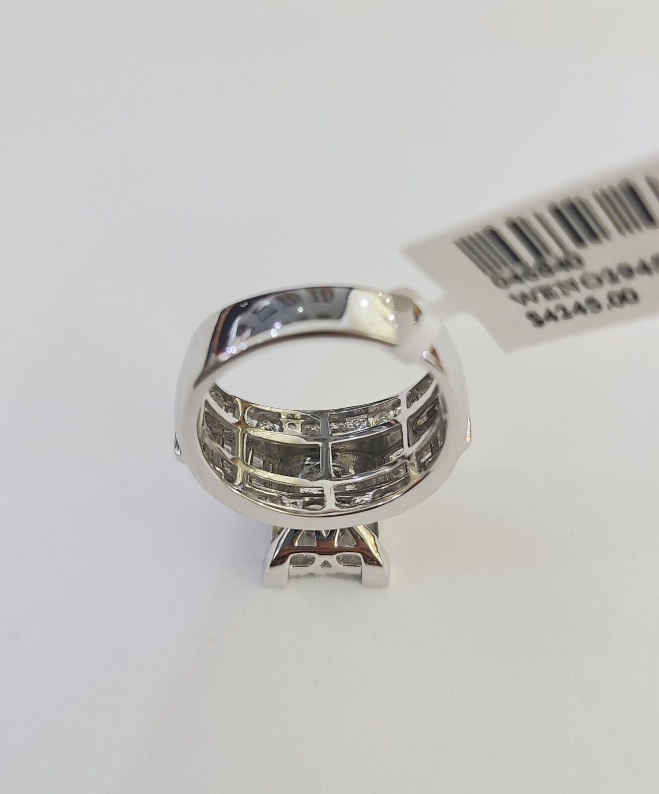 REAL 10k White Gold Diamond Ring Wedding Engagement Ring Genuine Bridal - GoldenlinQ