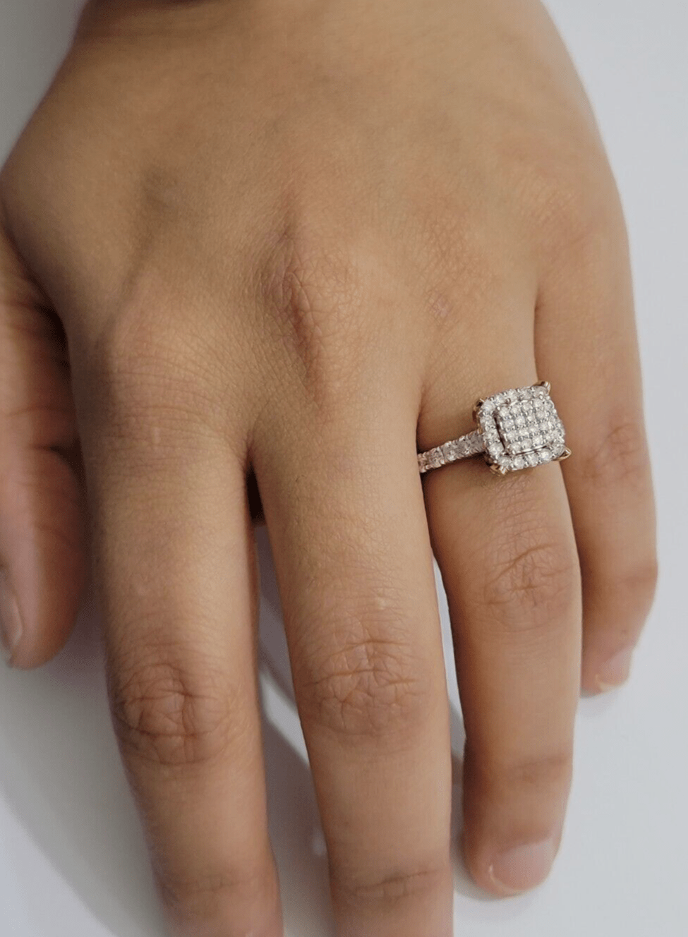 Real 10k Yellow Gold 1.35CT Diamond Ring Women Band Natural Genuine Wedding SALE - GoldenlinQ