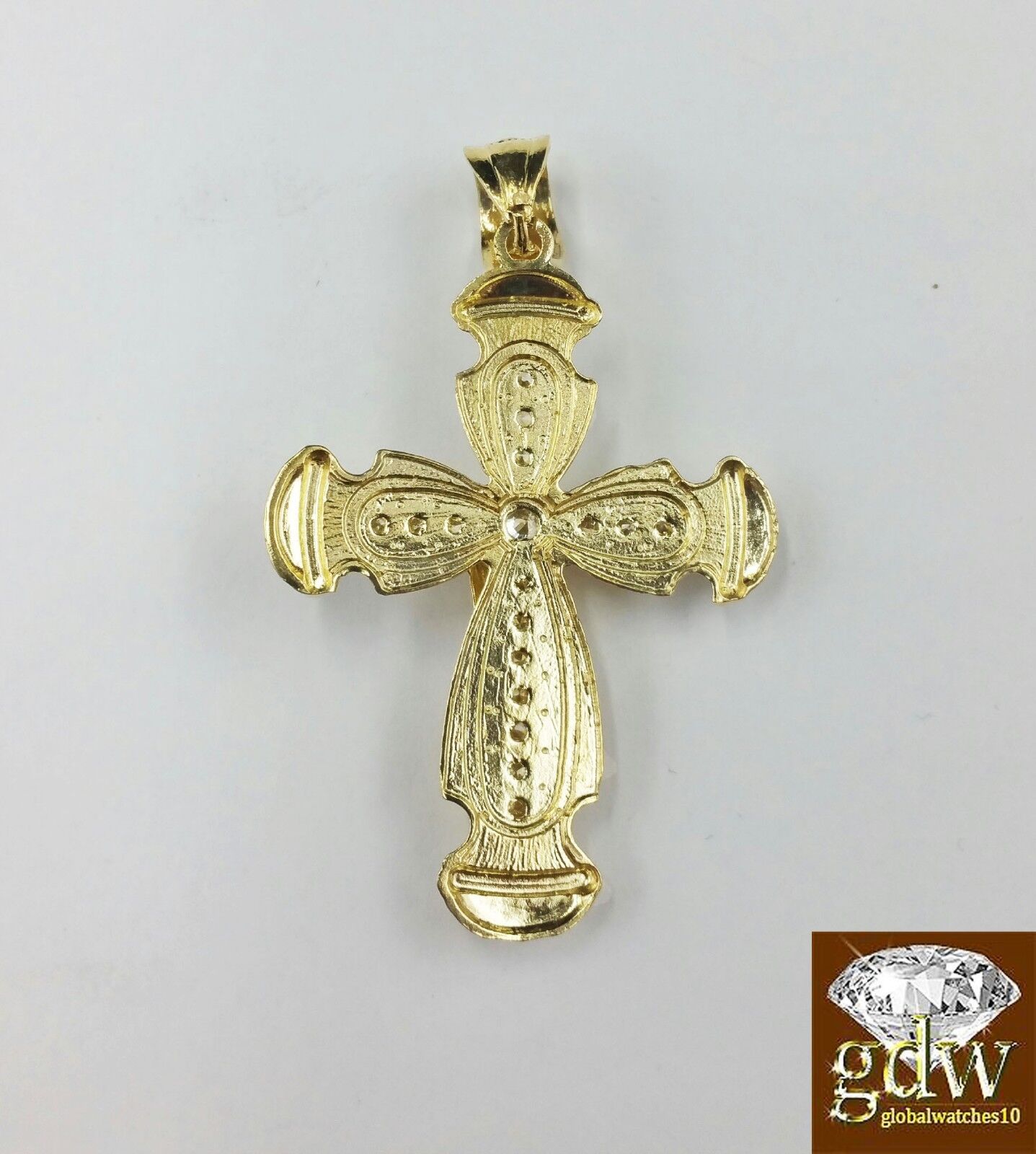 Real 10k Yellow Gold 2 Inch Jesus Charm/Pendant with Diamond Cuts for Men/Women. - GoldenlinQ