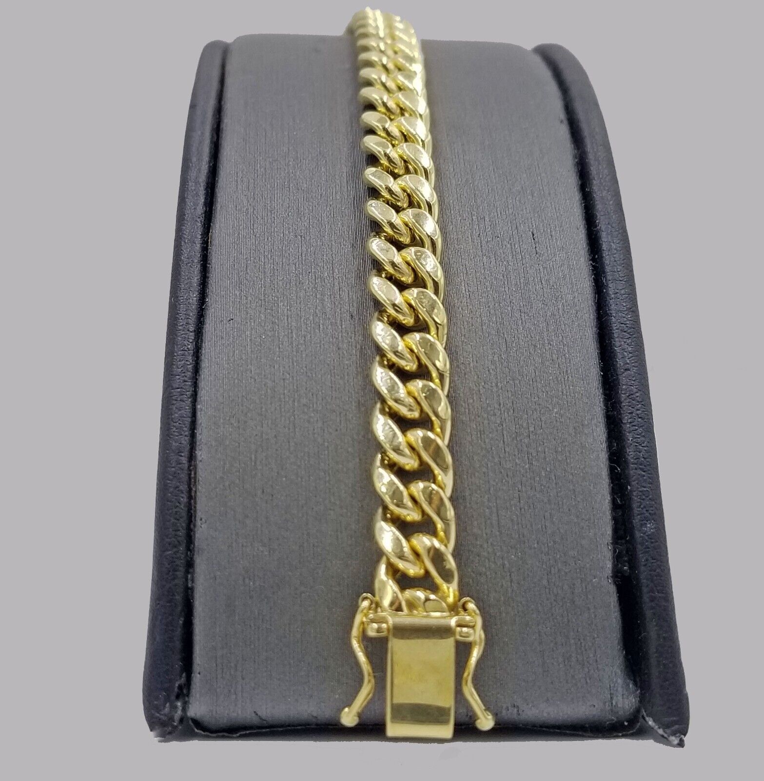 Real 10k Yellow Gold 7mm Miami Cuban Link Bracelet 8" inch Men and Women - GoldenlinQ