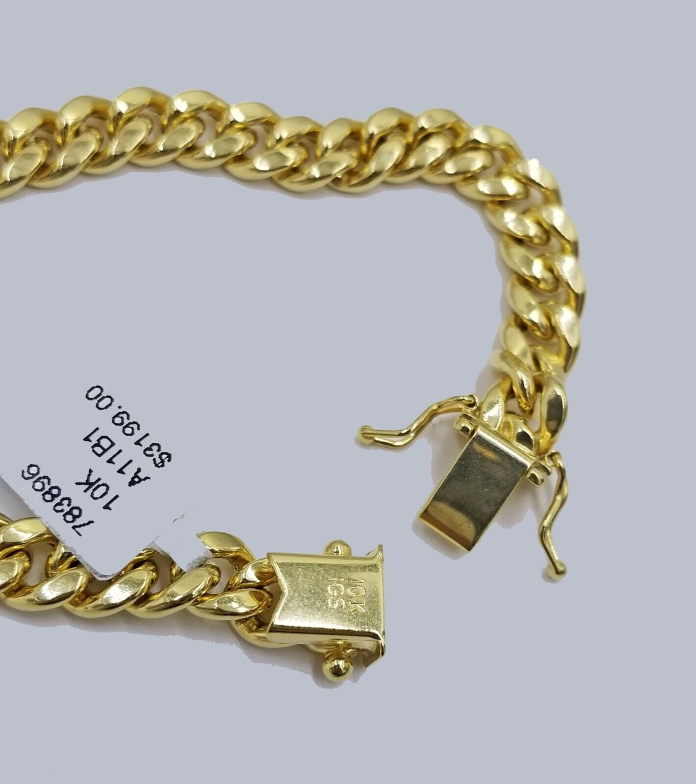 Real 10k Yellow Gold 7mm Miami Cuban Link Bracelet 8" inch Men and Women - GoldenlinQ