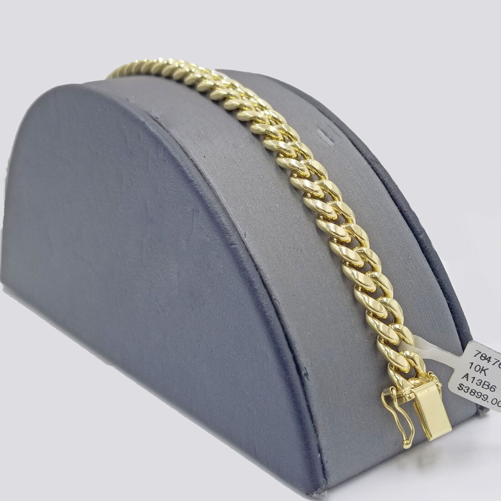 Real 10k Yellow Gold 8mm Miami Cuban Link Bracelet 8" inch Men and Women - GoldenlinQ