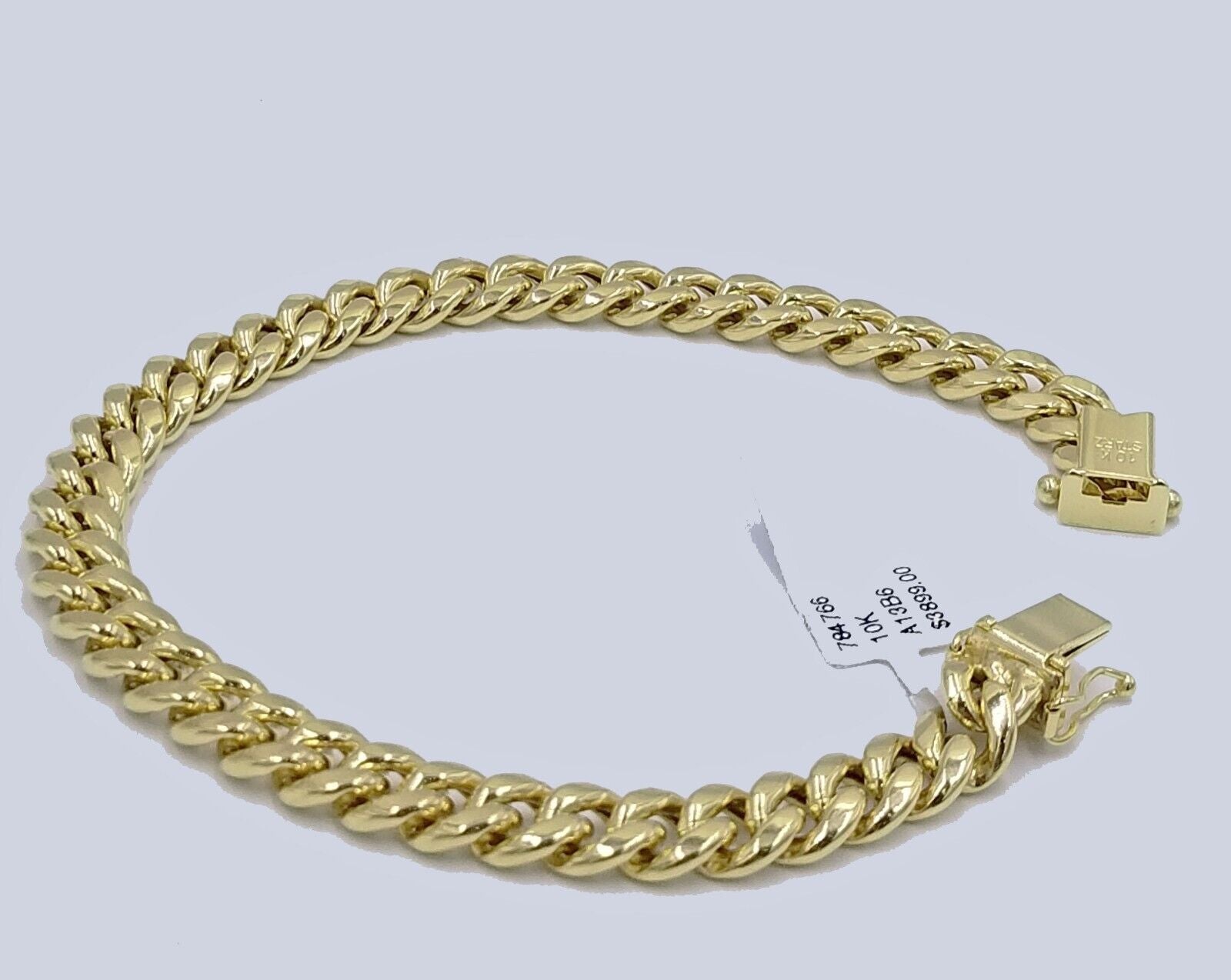 Real 10k Yellow Gold 8mm Miami Cuban Link Bracelet 8" inch Men and Women - GoldenlinQ