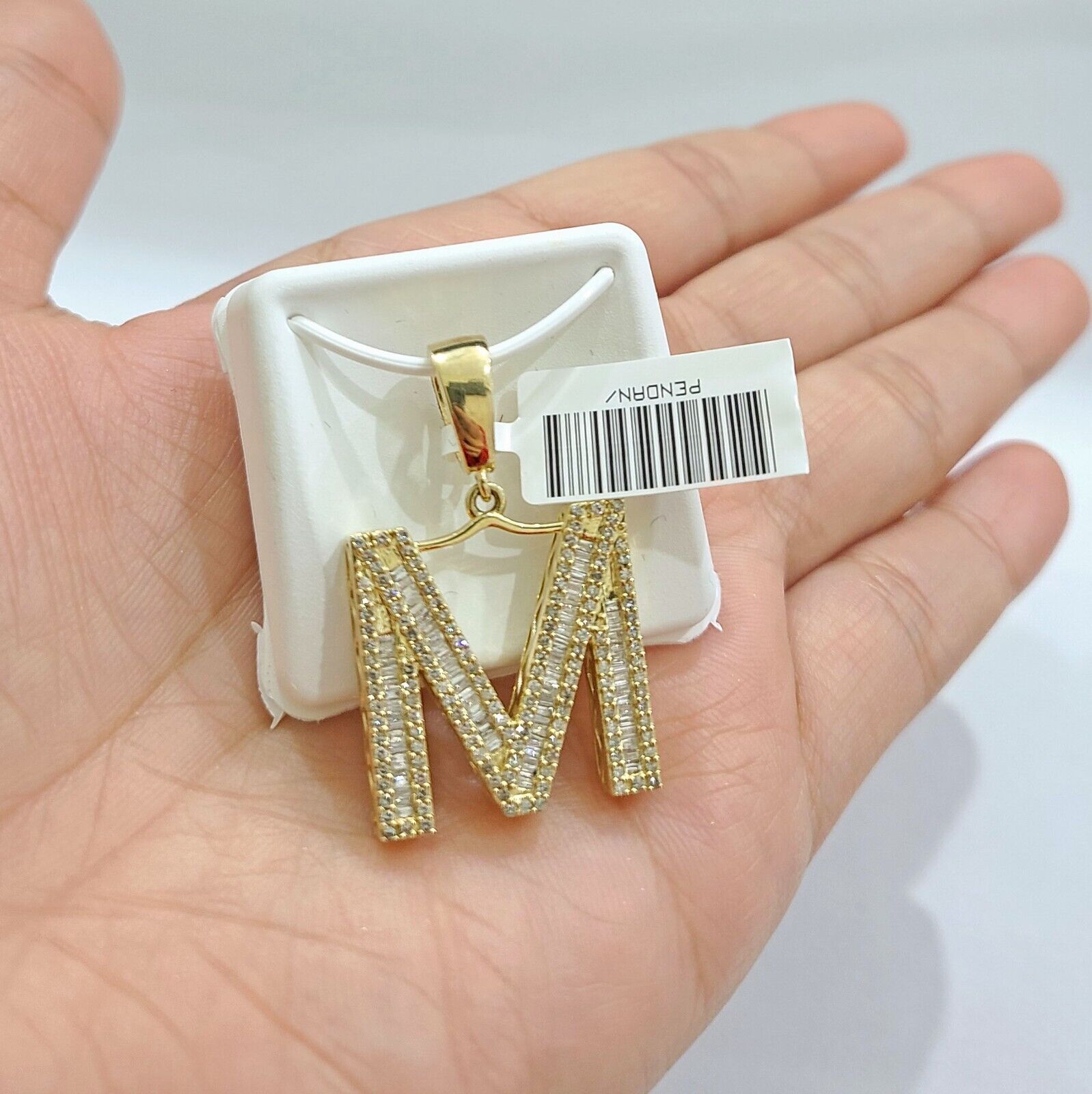 Real 10K Yellow Gold Alphabets Diamond Cut Charm A - Z Pendant Initials - GoldenlinQ