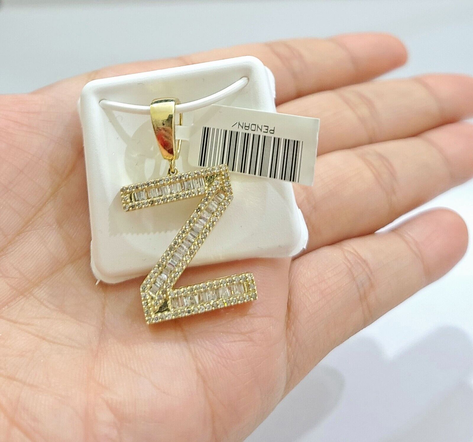 Real 10K Yellow Gold Alphabets Diamond Cut Charm A - Z Pendant Initials - GoldenlinQ