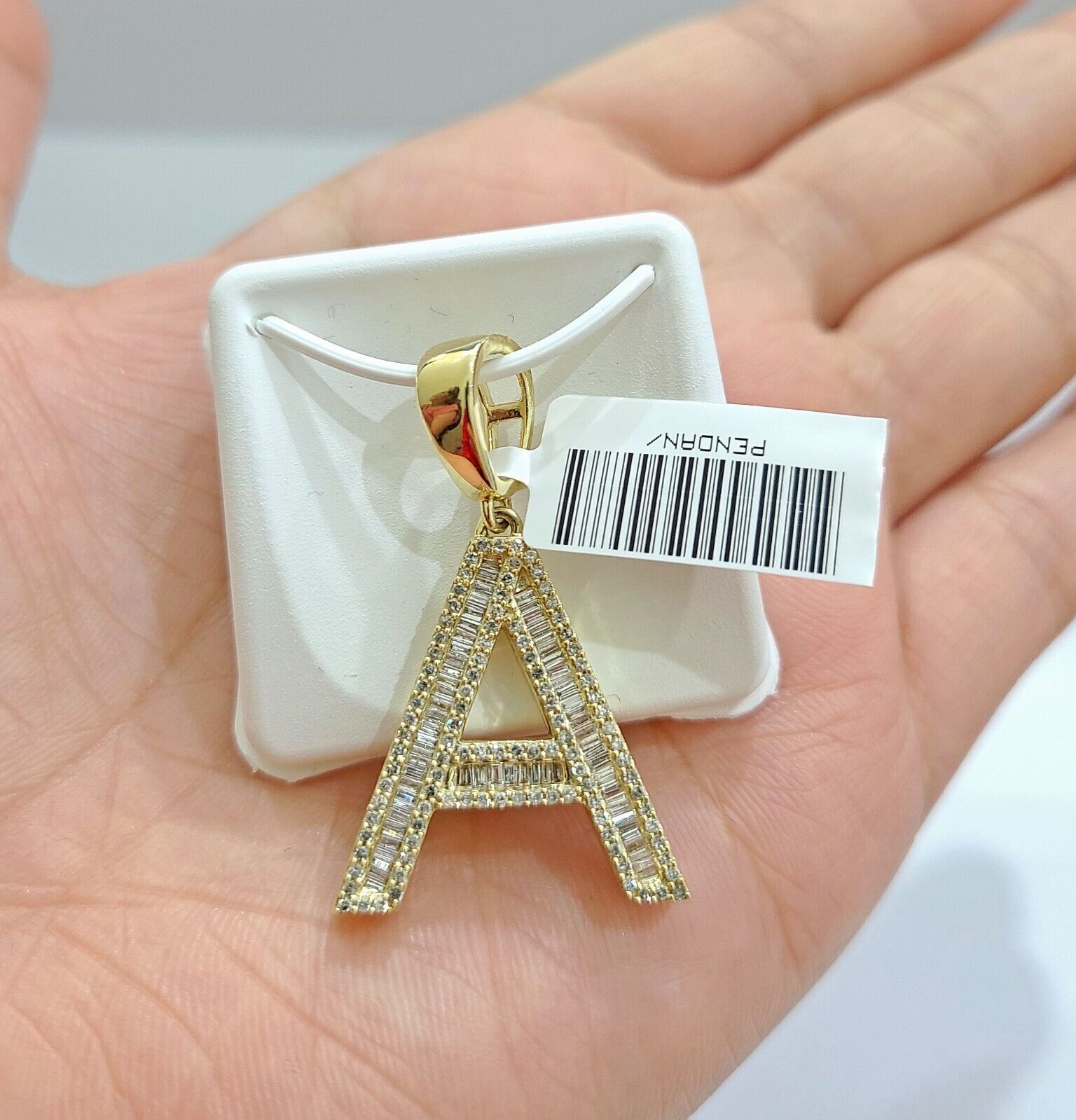 Real 10K Yellow Gold Alphabets Diamond Cut Charm A - Z Pendant Initials - GoldenlinQ