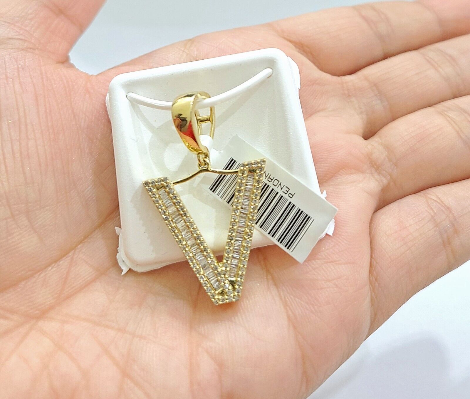 Real 10K Yellow Gold Alphabets Diamond Cut Charm A - Z Pendant Initials - GoldenlinQ