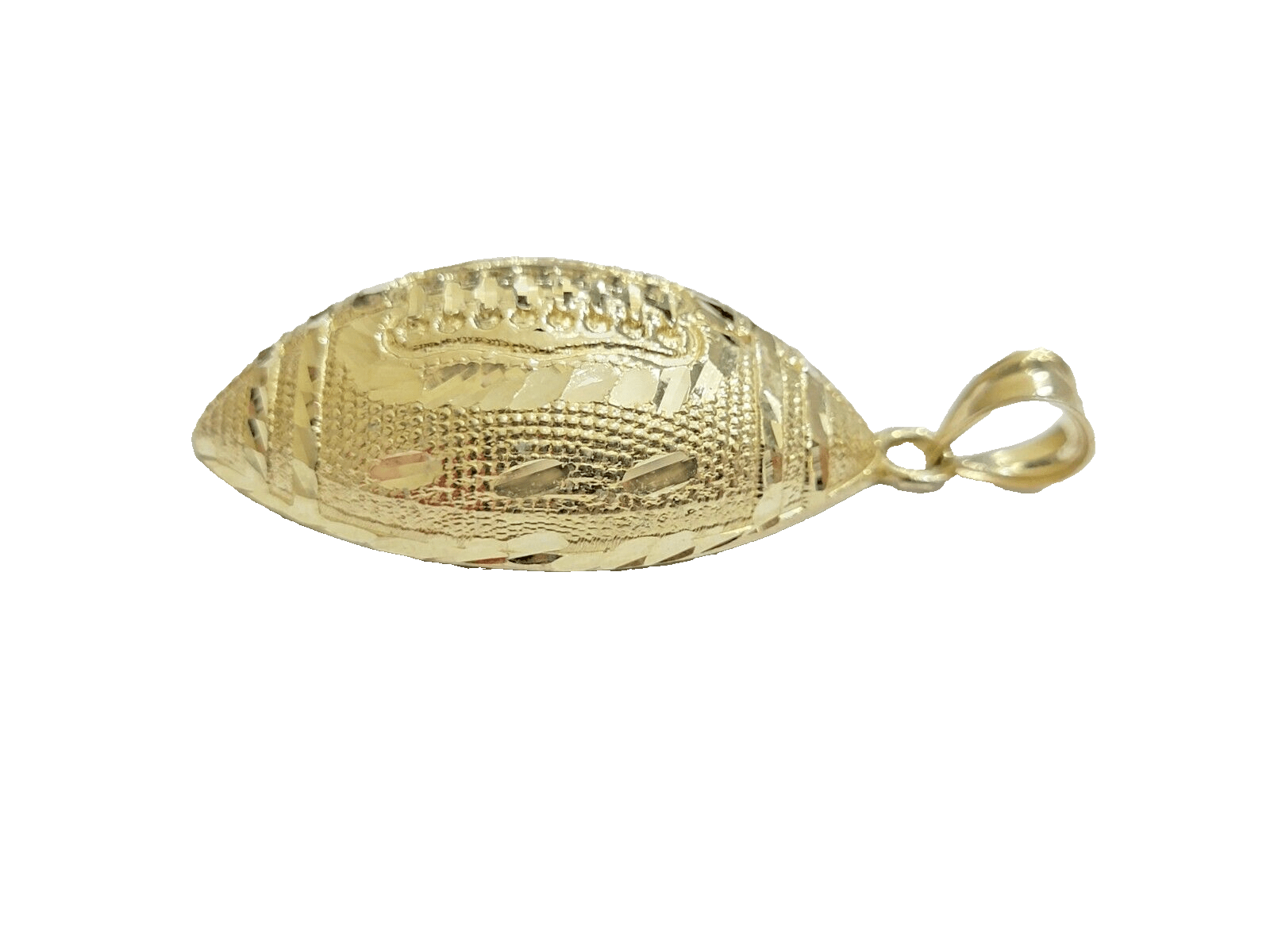 Real 10k Yellow Gold American Football Charm 2" Inch Pendant 10kt For Chain SALE - GoldenlinQ