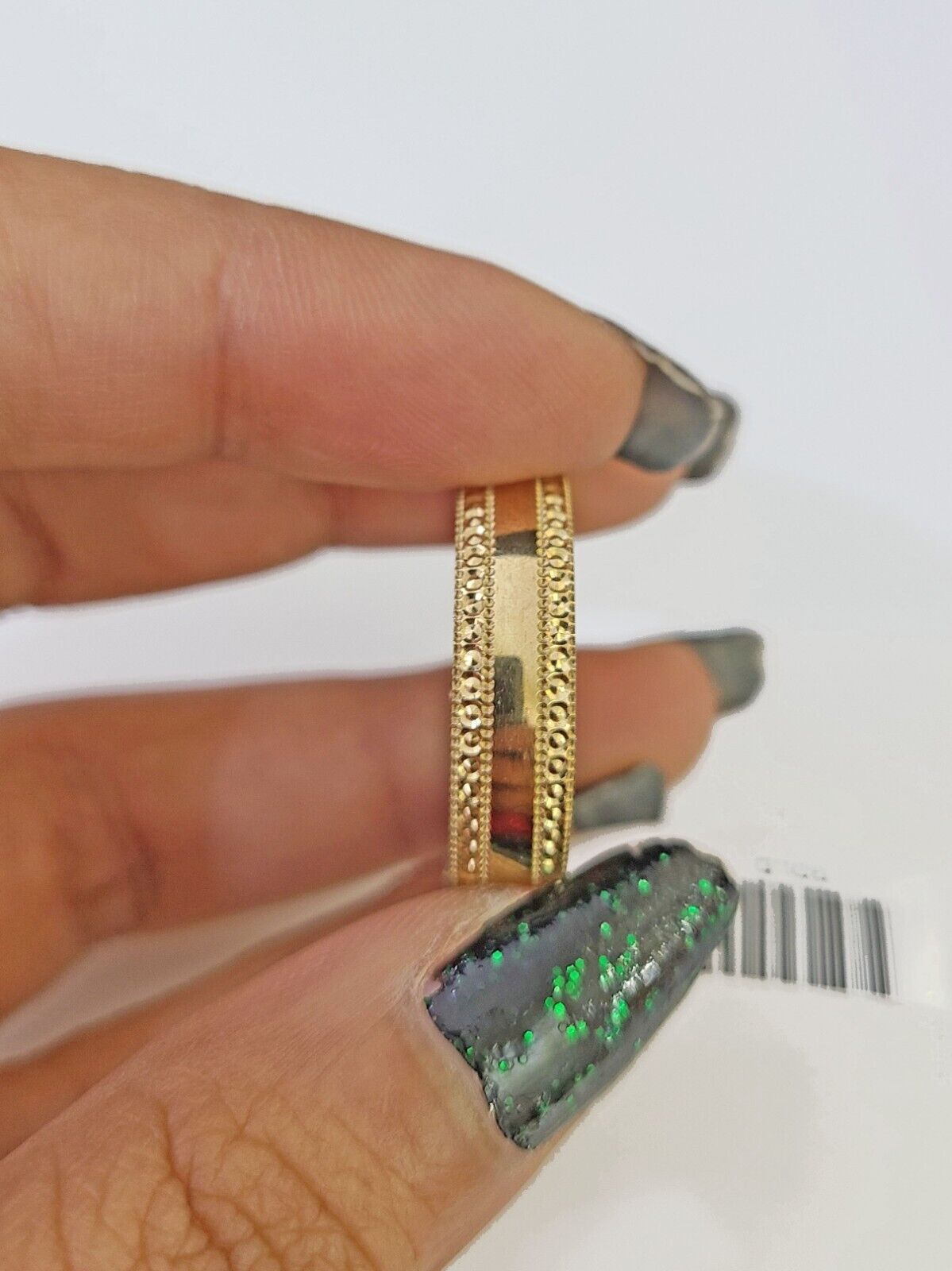 Real 10k Yellow gold Band ring size 13 ,10kt yellow Gold Men Wedding Engagement - GoldenlinQ