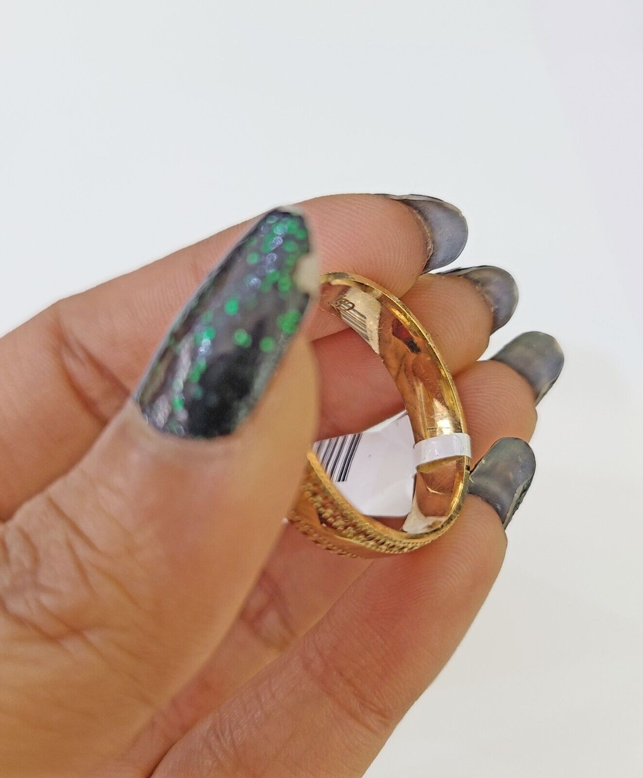 Real 10k Yellow gold Band ring size 13 ,10kt yellow Gold Men Wedding Engagement - GoldenlinQ