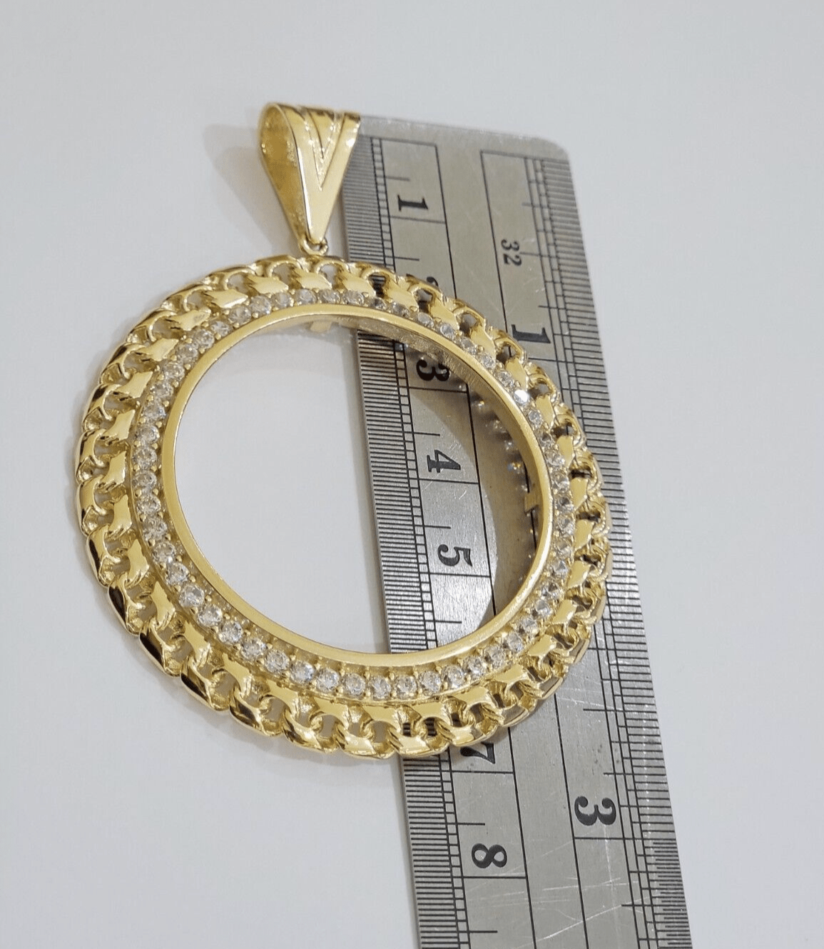 Real 10k Yellow Gold Bezel Charm Pendant Round Mexican Centenario Coin 10kt SALE - GoldenlinQ