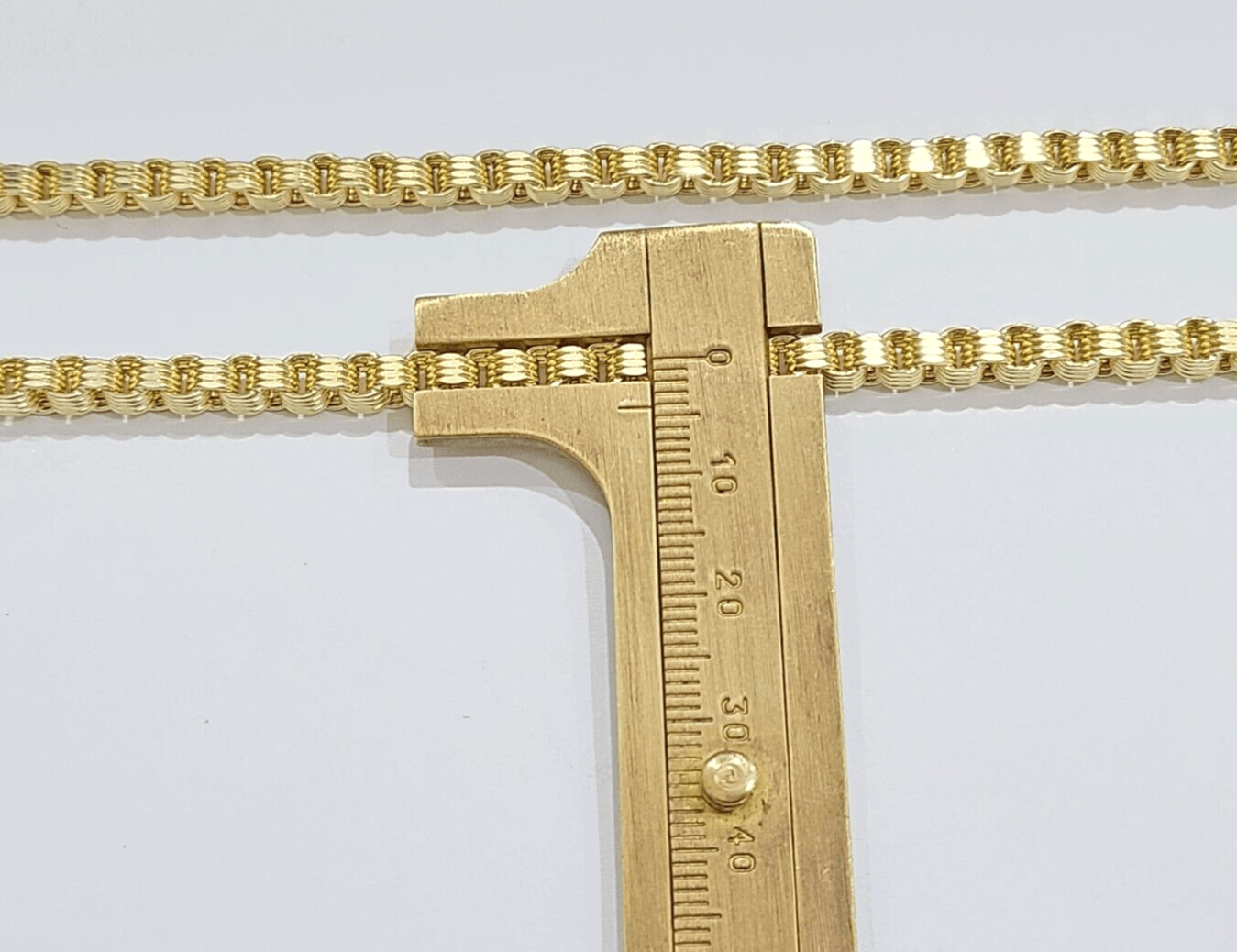 Real 10k Yellow Gold Box Byzantine Bracelet 4mm Unisex 9.5" inch 10kt Men Women - GoldenlinQ