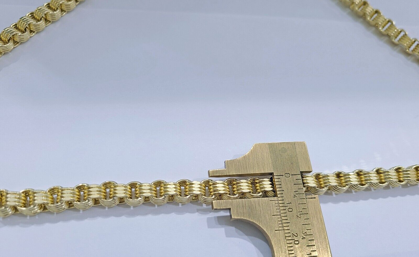 Real 10k Yellow Gold Box Byzantine Chain 24'' Necklace JesusCross Charm pendant - GoldenlinQ