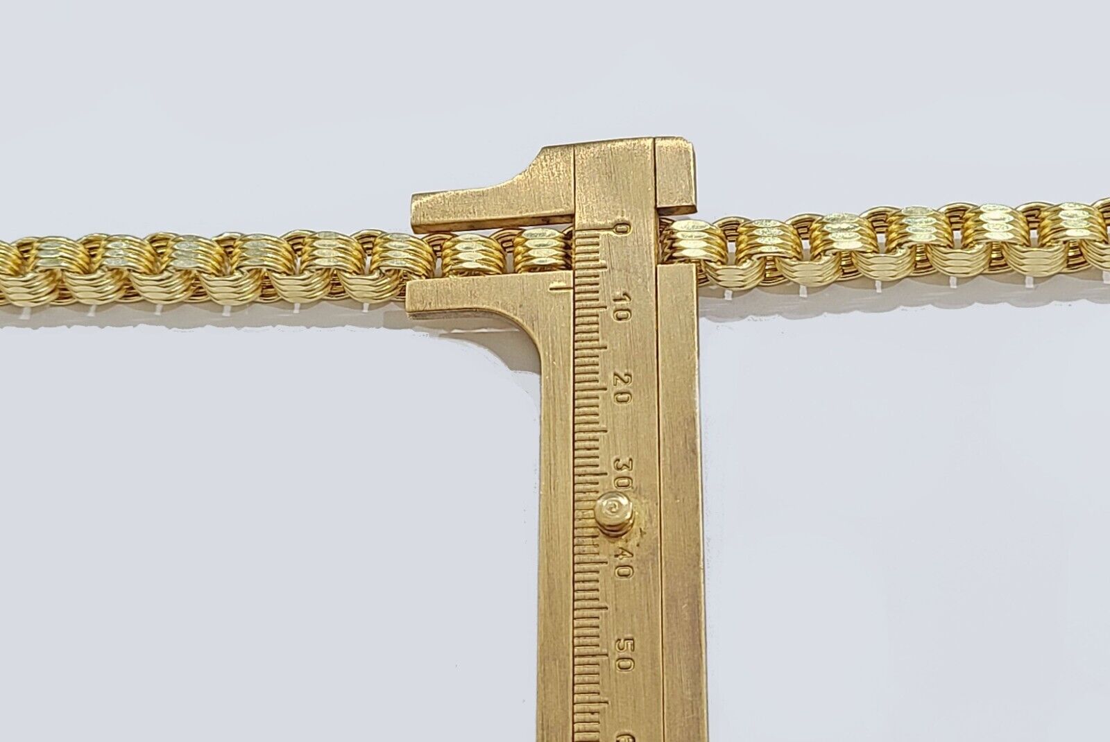 Real 10k Yellow Gold Box Byzantine Chain 7mm 22" inch Unisex 10kt Necklace Men's - GoldenlinQ