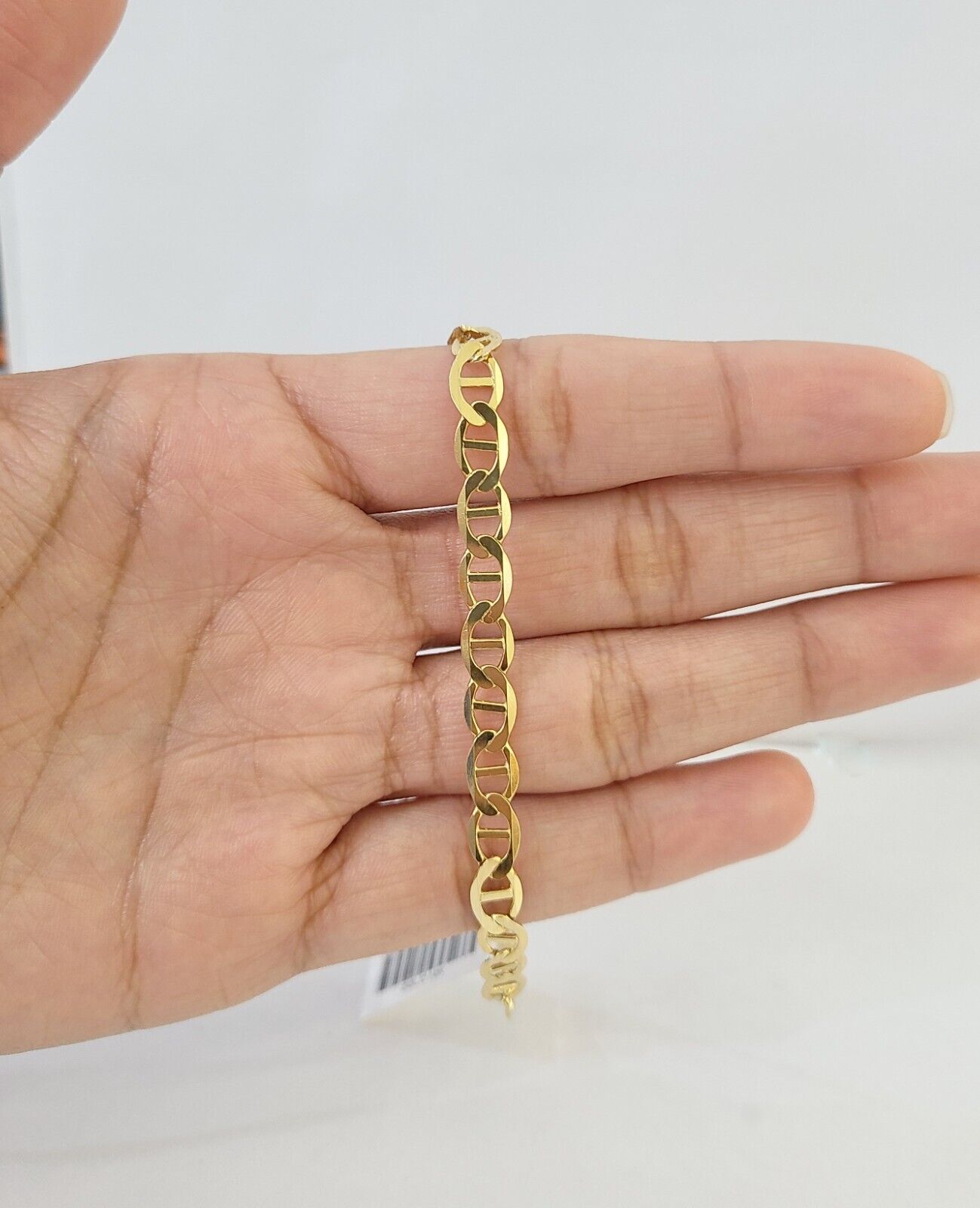 REAL 10k Yellow Gold Bracelet 6mm Anchor Mariner 8" Inch Lobster Lock - GoldenlinQ