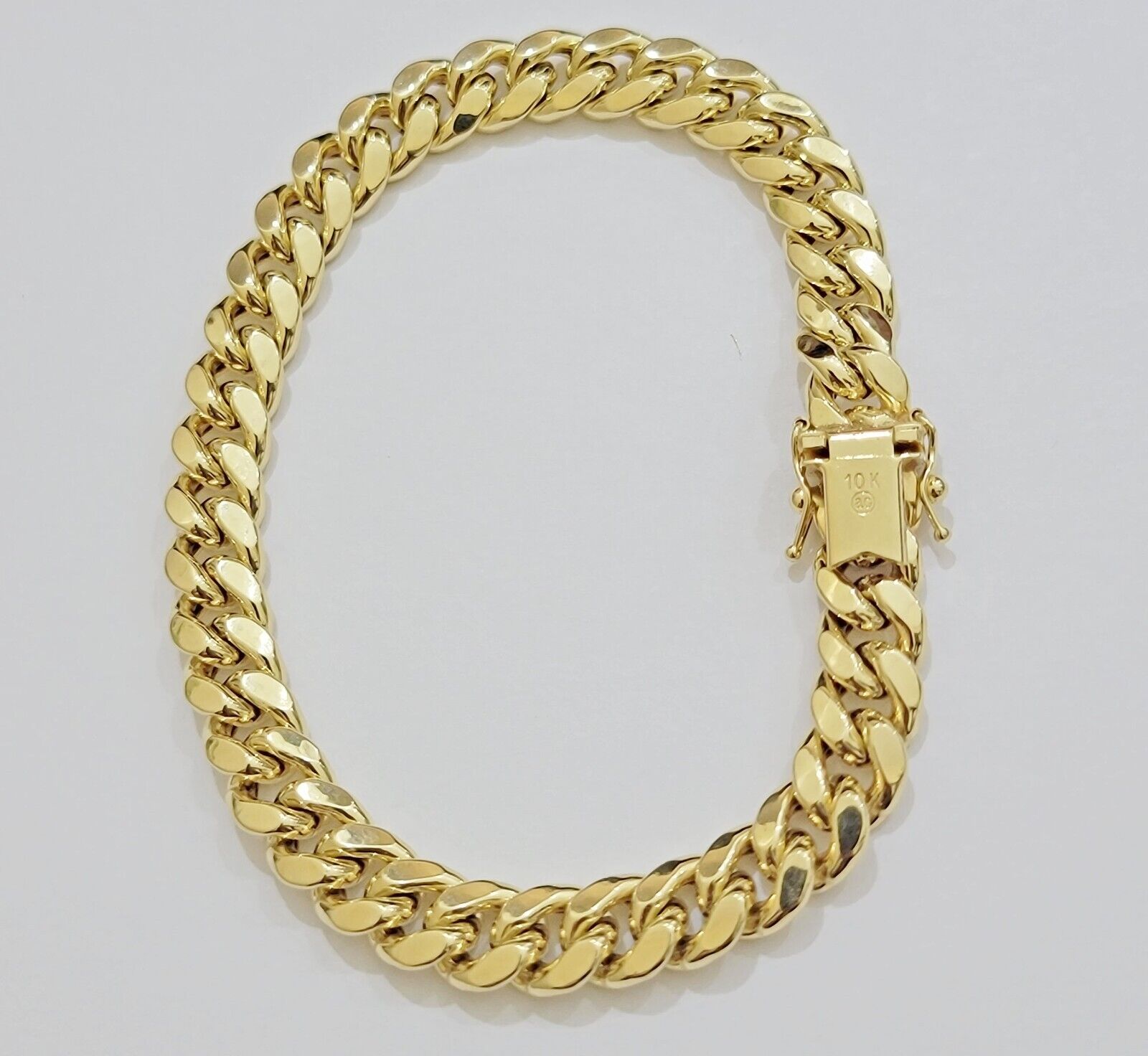 Real 10k Yellow Gold Bracelet 9mm Miami Cuban Link Men's 8.5" inch 10kt Unisex - GoldenlinQ