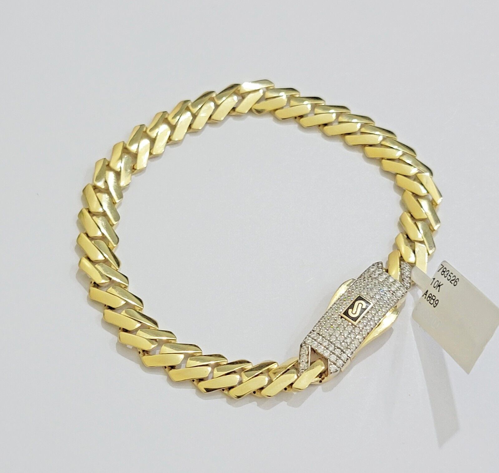 Real 10k Yellow Gold Bracelet Ladies 7.25 Inch 7mm Royal Monaco Cuban Link Women - GoldenlinQ
