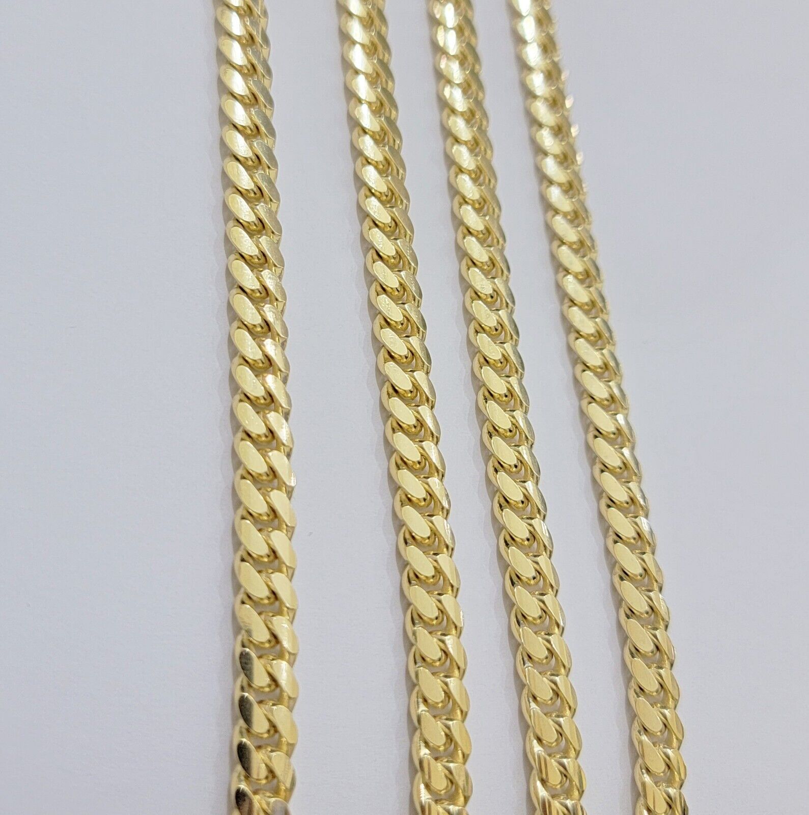 Real 10k Yellow Gold Chain 24 Inch 6mm Miami Cuban Link SOLID 10kt Strong Link - GoldenlinQ