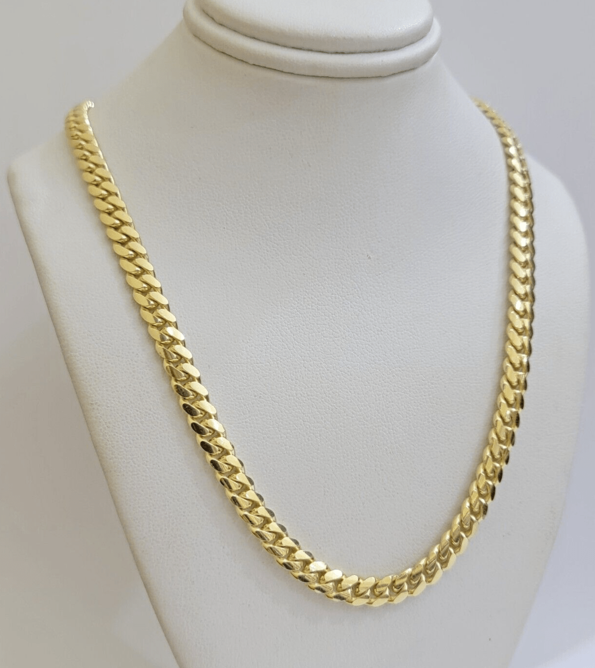 Real 10k Yellow Gold Chain 24 Inch 6mm Miami Cuban Link SOLID 10kt Strong Link - GoldenlinQ