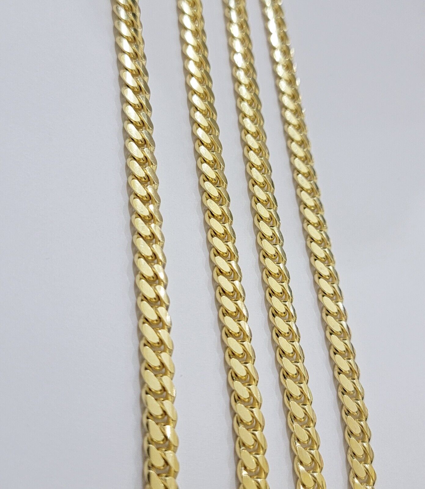 Real 10k Yellow Gold Chain 24 Inch 6mm Miami Cuban Link SOLID 10kt Strong Link - GoldenlinQ