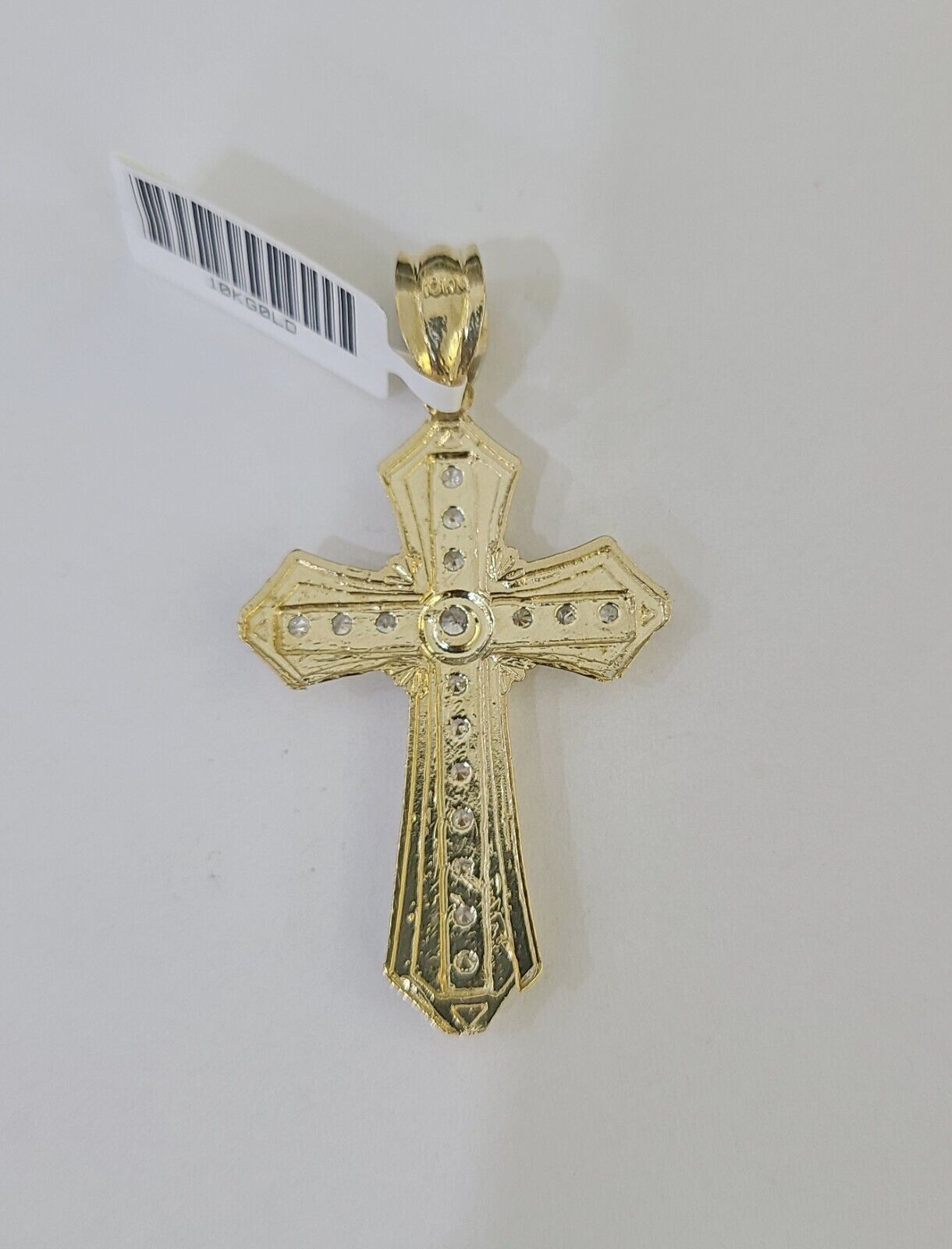 Real 10k Yellow Gold Chain Cross Charm Pendant Set Miami Cuban Link Necklace 4mm - GoldenlinQ