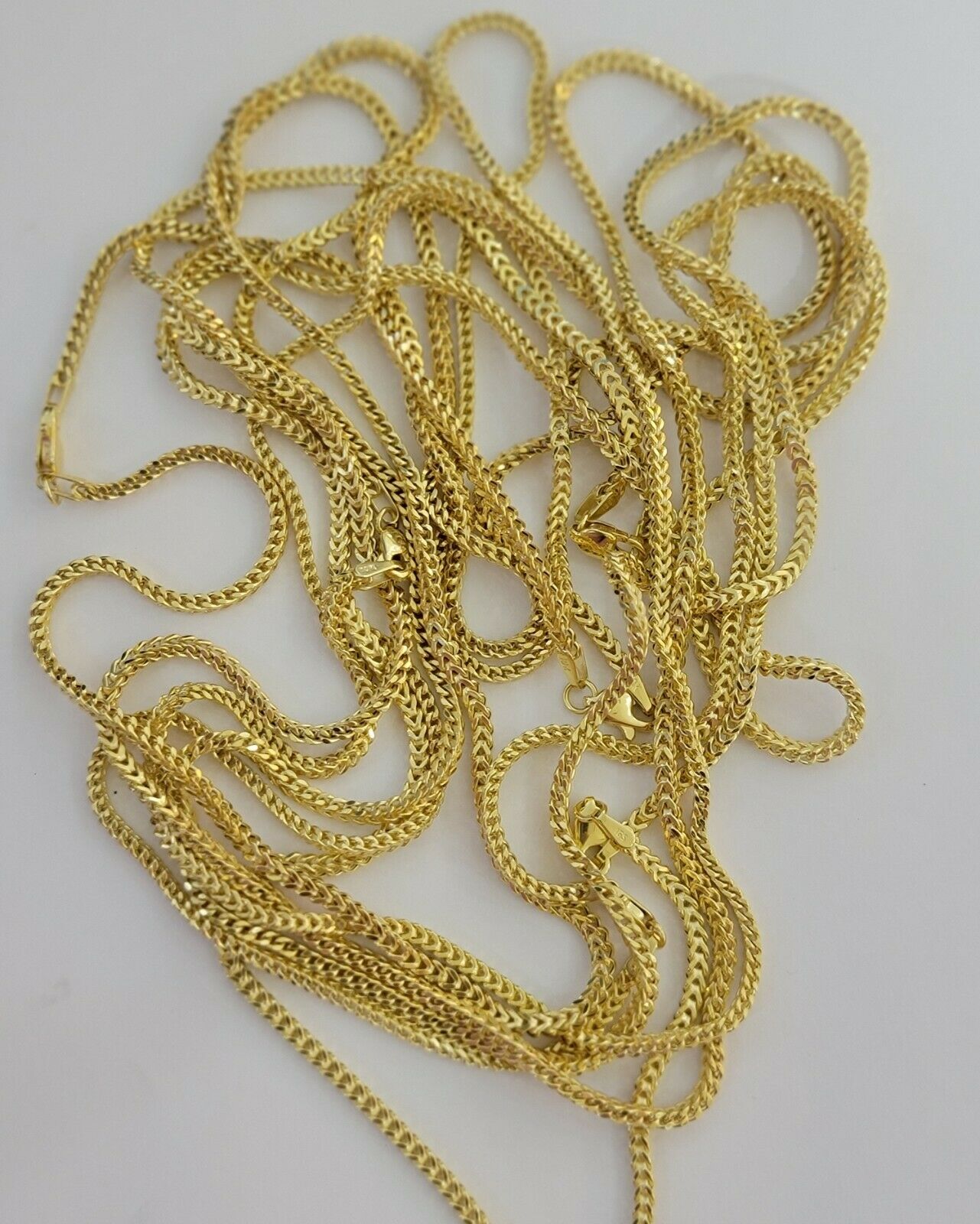 Real 10k Yellow Gold chain Franco 16 - 26" Necklace 2.5mm STRONG CHAIN For Pendant - GoldenlinQ