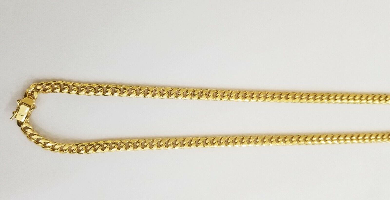 Real 10k Yellow Gold chain Miami Cuban Link necklace 6mm Mens 10kt 22" Box Lock - GoldenlinQ