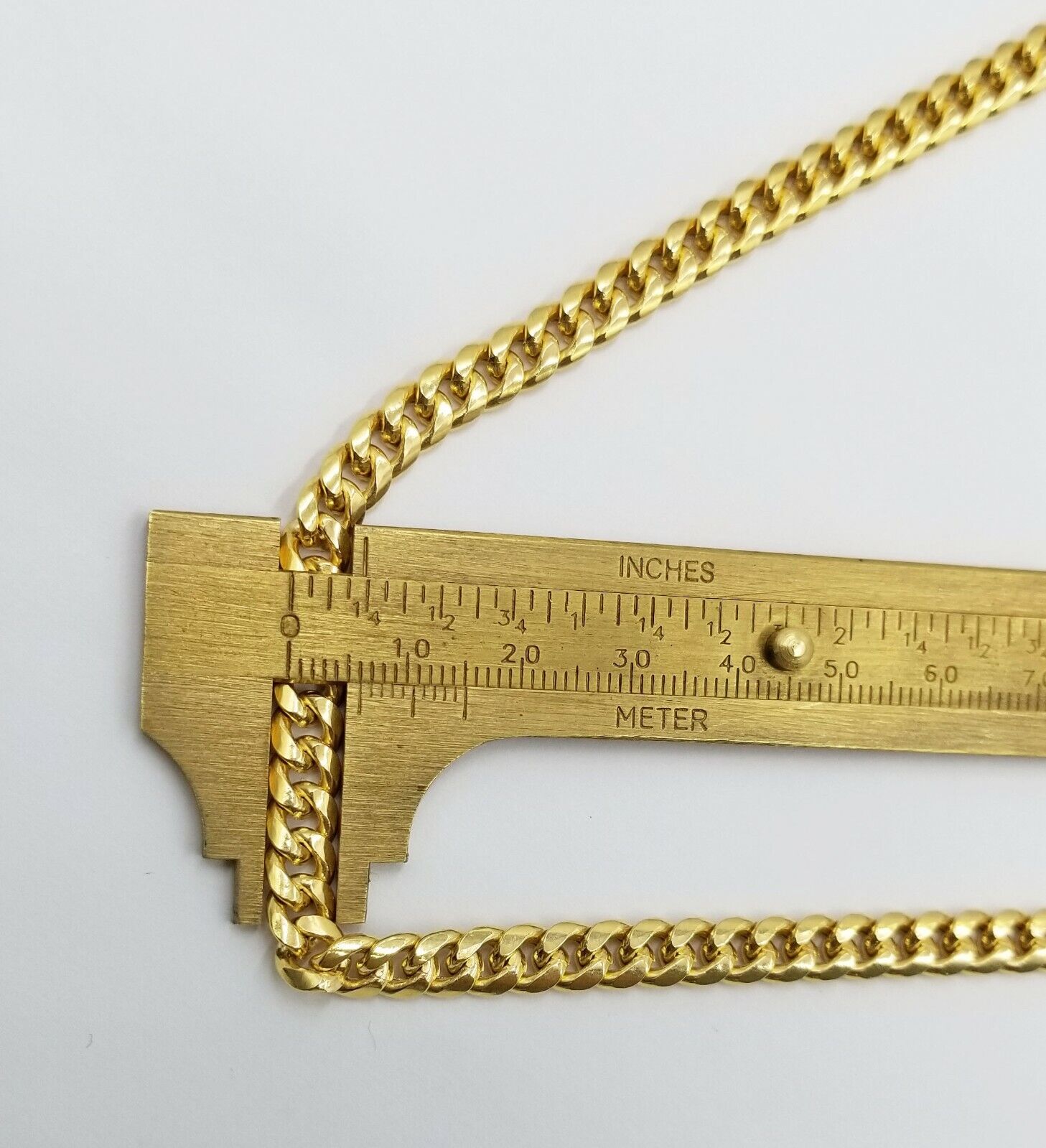 Real 10k Yellow Gold chain Miami Cuban Link necklace 6mm Mens 10kt 22" Box Lock - GoldenlinQ