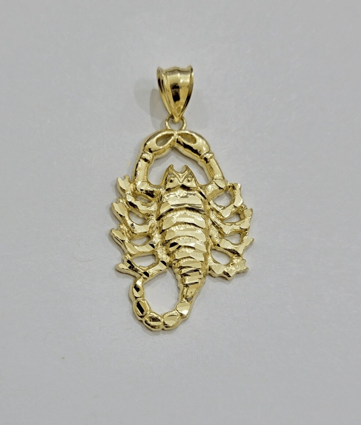 Real 10k Yellow Gold Charm Pendant Scorpio Zodiac Sign 10kt Genuine Men Women - GoldenlinQ