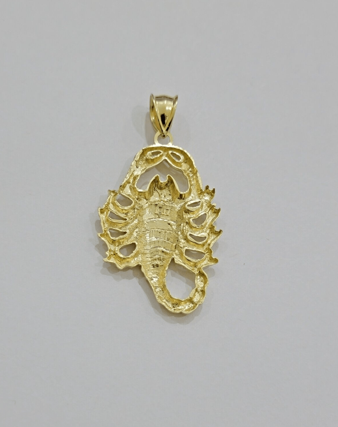 Real 10k Yellow Gold Charm Pendant Scorpio Zodiac Sign 10kt Genuine Men Women - GoldenlinQ
