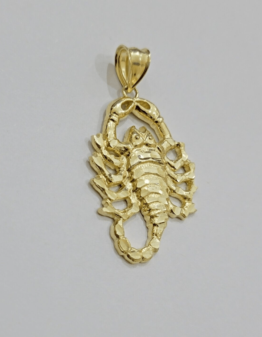 Real 10k Yellow Gold Charm Pendant Scorpio Zodiac Sign 10kt Genuine Men Women - GoldenlinQ
