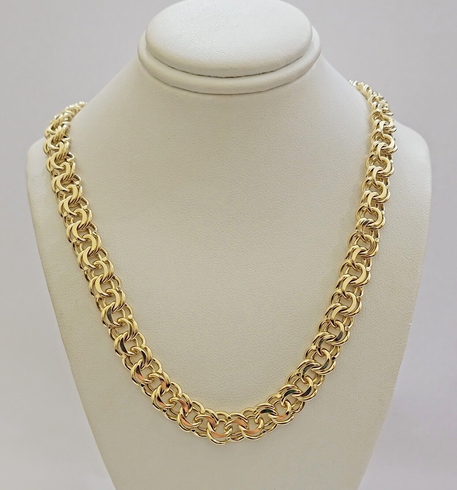 Real 10k Yellow Gold Chino Chain Solid Link Necklace 5mm - 11mm 22" - 26" Mens - GoldenlinQ