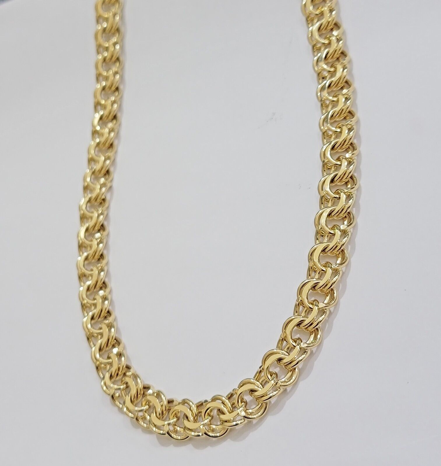 Real 10k Yellow Gold Chino Chain Solid Link Necklace 5mm - 11mm 22" - 26" Mens - GoldenlinQ