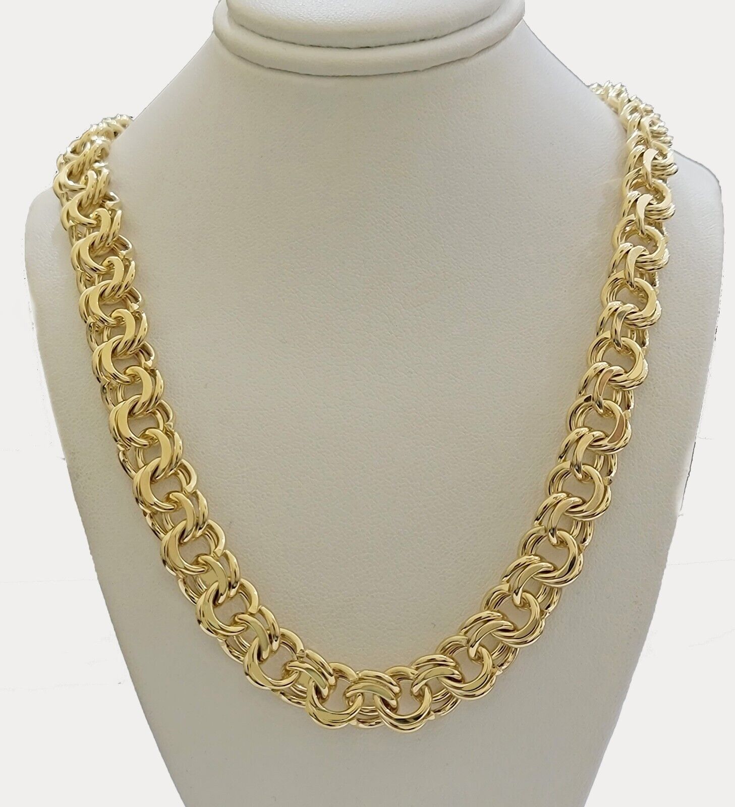 Real 10k Yellow Gold Chino Chain Solid Link Necklace 5mm - 11mm 22" - 26" Mens - GoldenlinQ