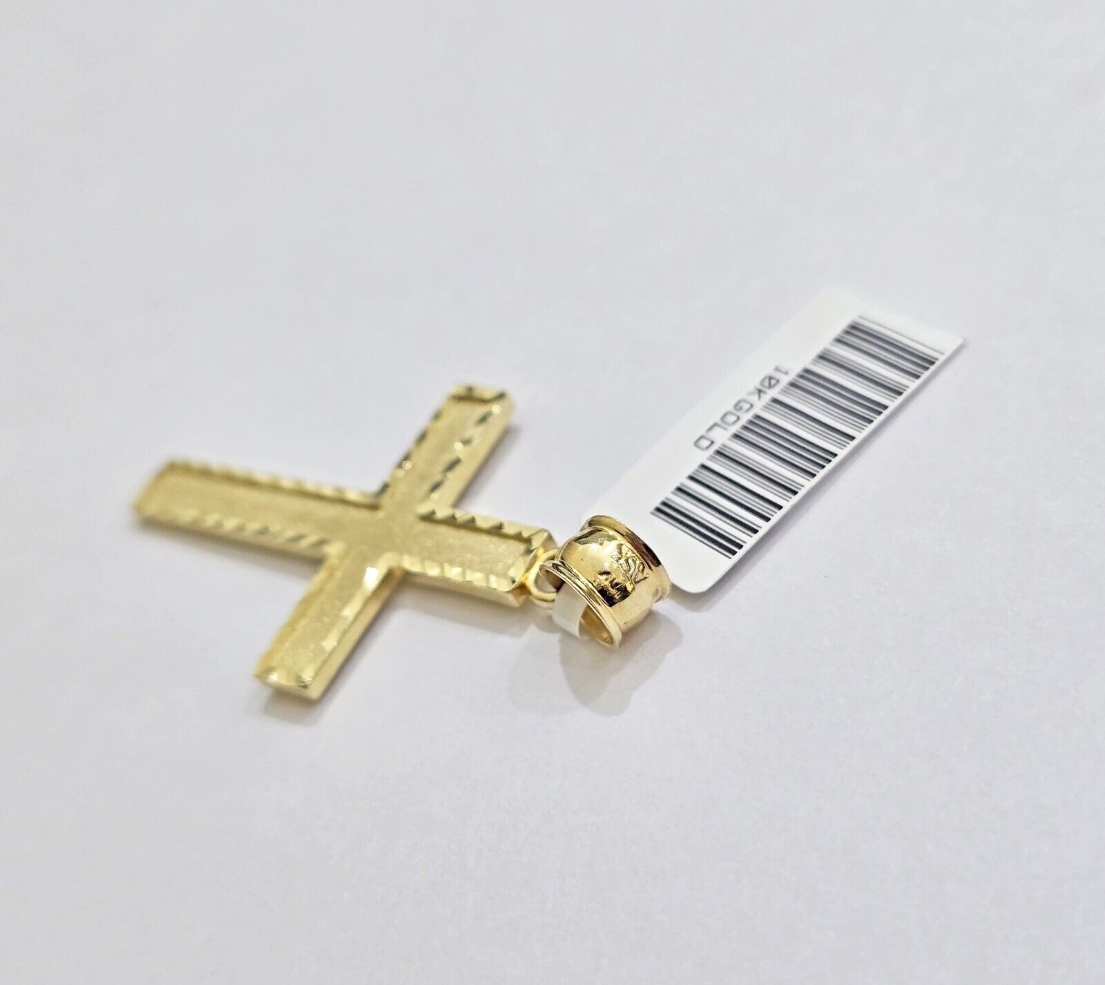 Real 10k Yellow Gold Cross Charm Pendant Men Women 1.75 Inch For Chain - GoldenlinQ
