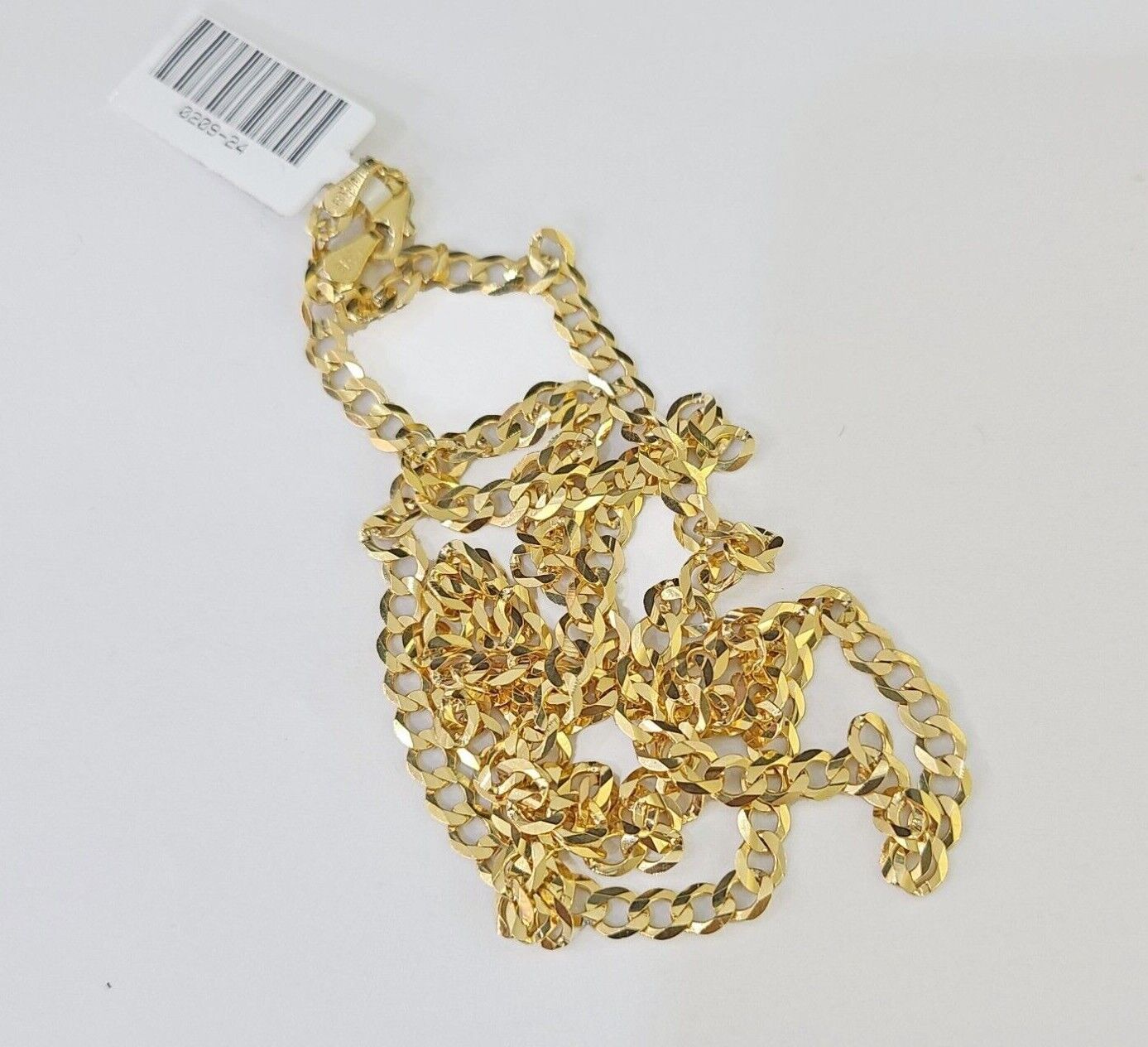 Real 10k Yellow Gold Cuban Curb Link chain 4mm 18 - 26Inch SOLID Necklace DISCOUNT - GoldenlinQ