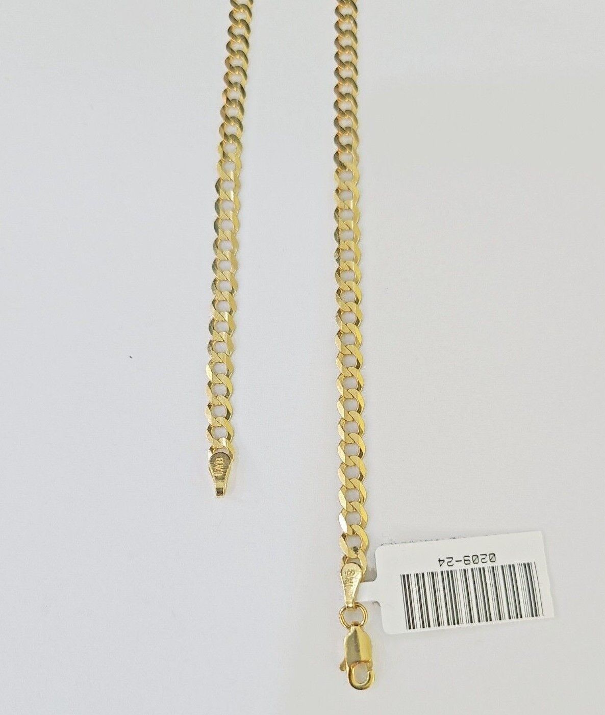 Real 10k Yellow Gold Cuban Curb Link chain 4mm 18 - 26Inch SOLID Necklace DISCOUNT - GoldenlinQ