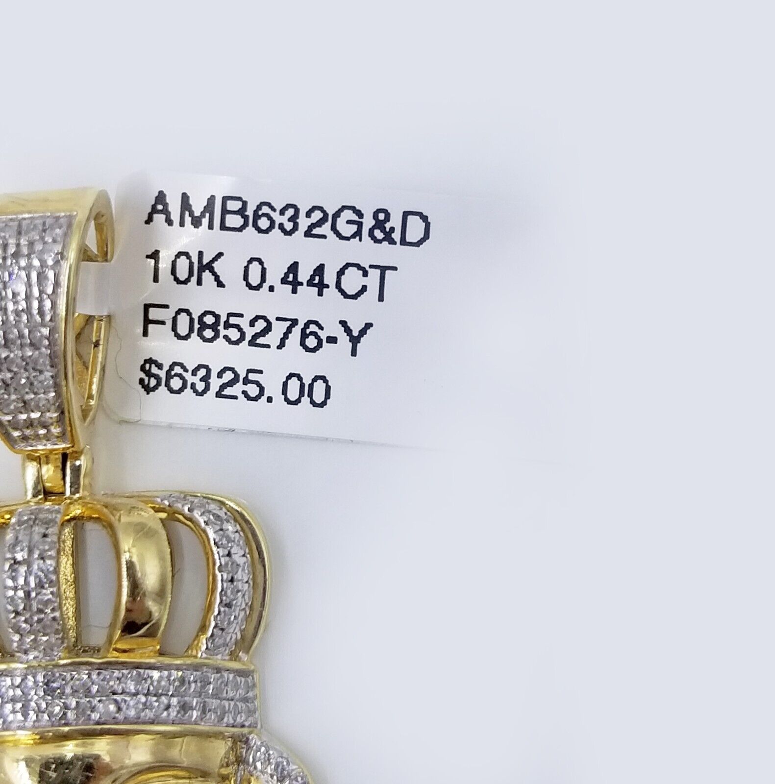 Real 10K Yellow Gold Diamond King Lion Head Pendant Charm Genuine - GoldenlinQ