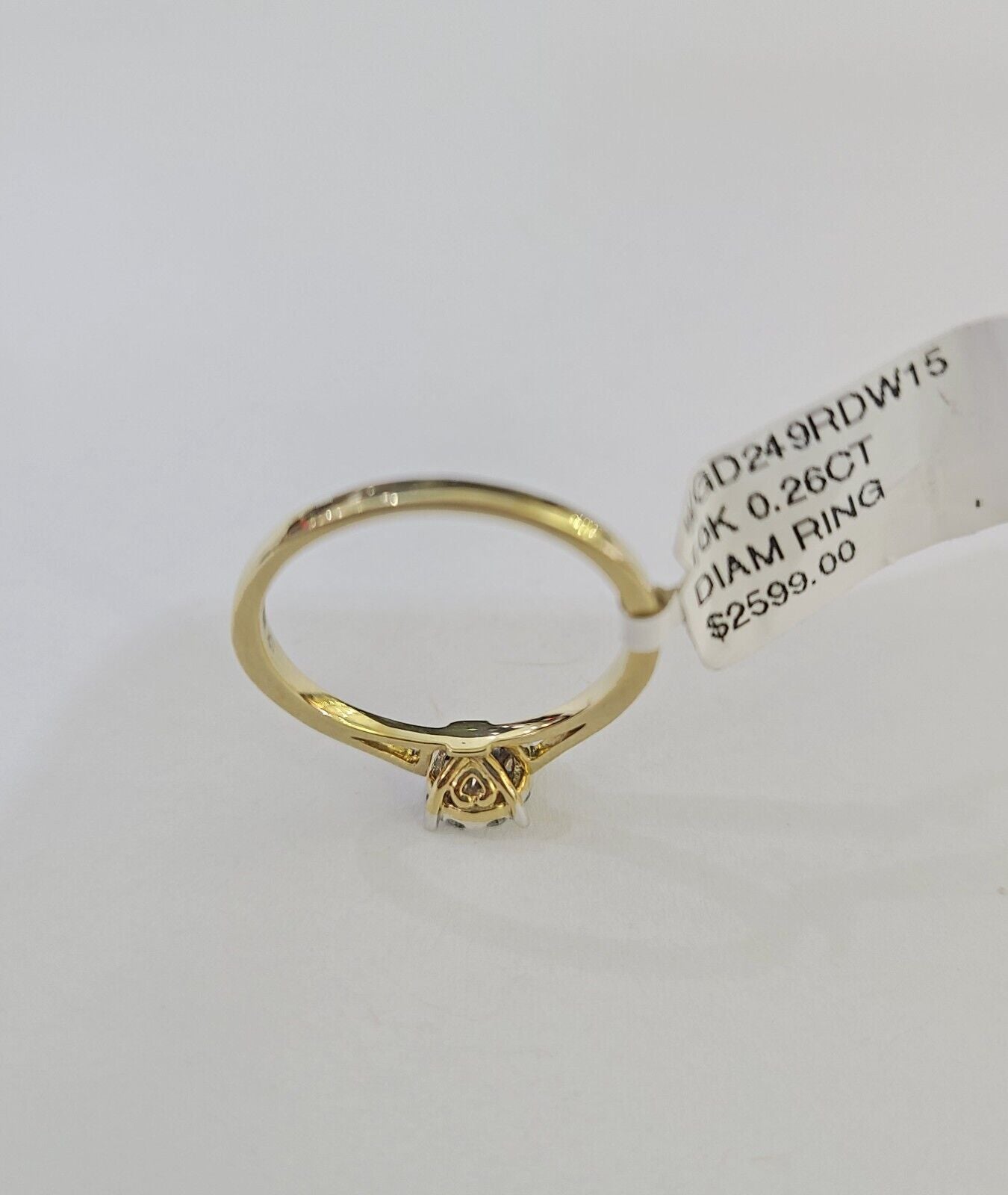 Real 10k Yellow Gold Diamond Ladies Ring Flower Shaped Women Engagement Casual - GoldenlinQ