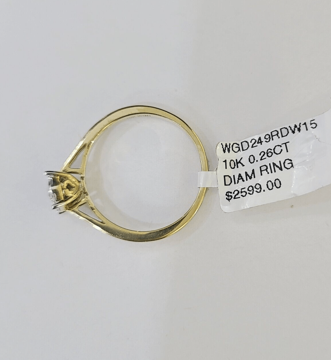 Real 10k Yellow Gold Diamond Ladies Ring Flower Shaped Women Engagement Casual - GoldenlinQ