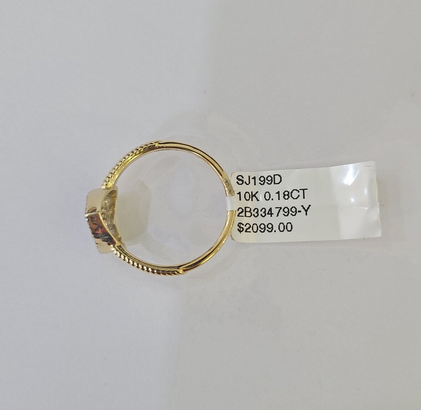 Real 10k Yellow Gold Diamond Ladies Ring Heart Shaped Women Engagement Wedding - GoldenlinQ